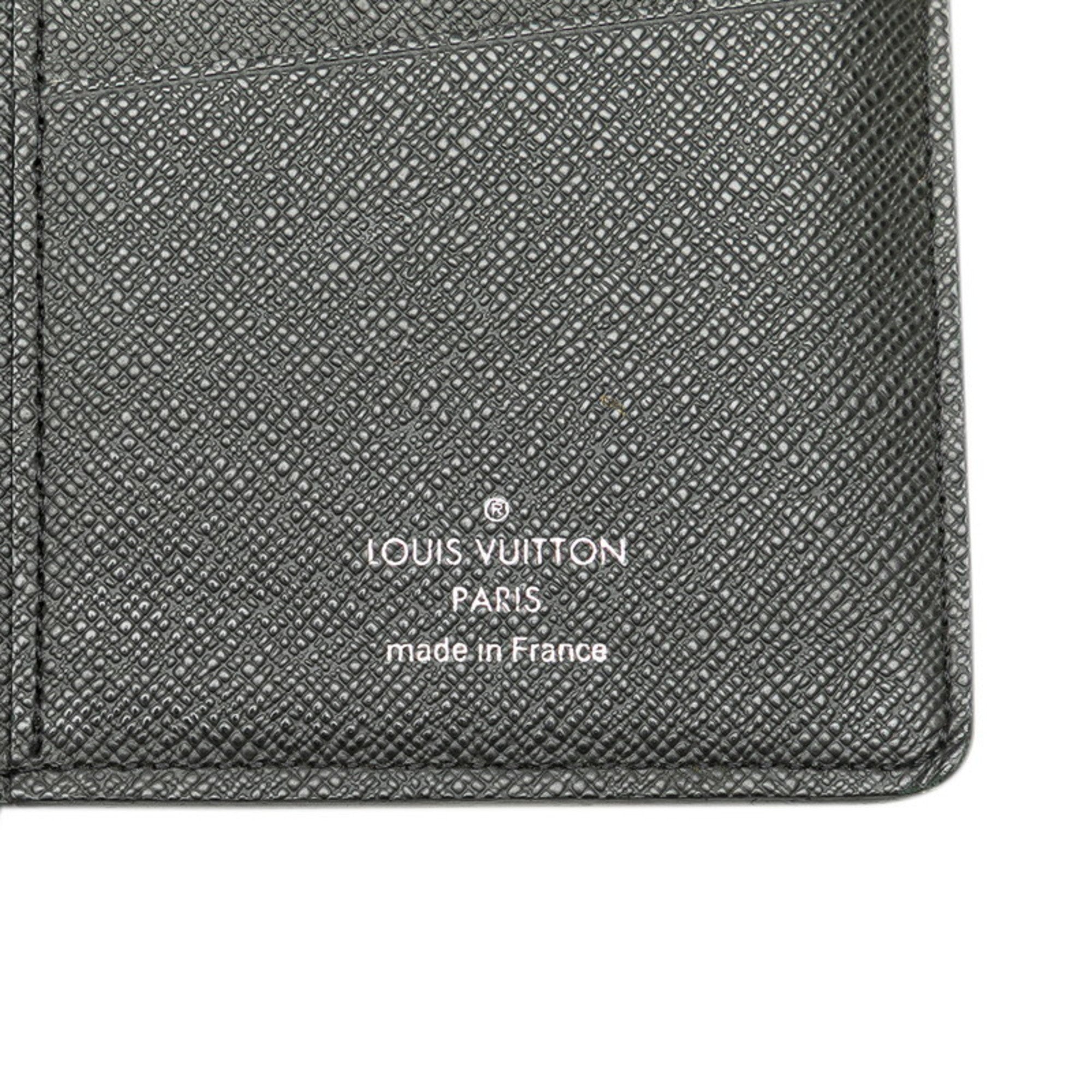 Louis Vuitton Taiga Black Noir Taiga Leather Coin Purse/Coin Case