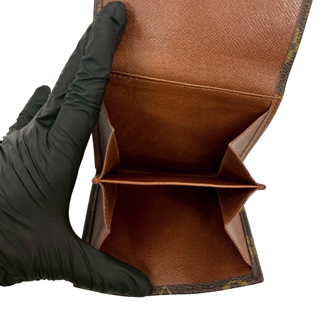 Louis Vuitton Brown Leather Pvc Wallet (Tri-Fold)