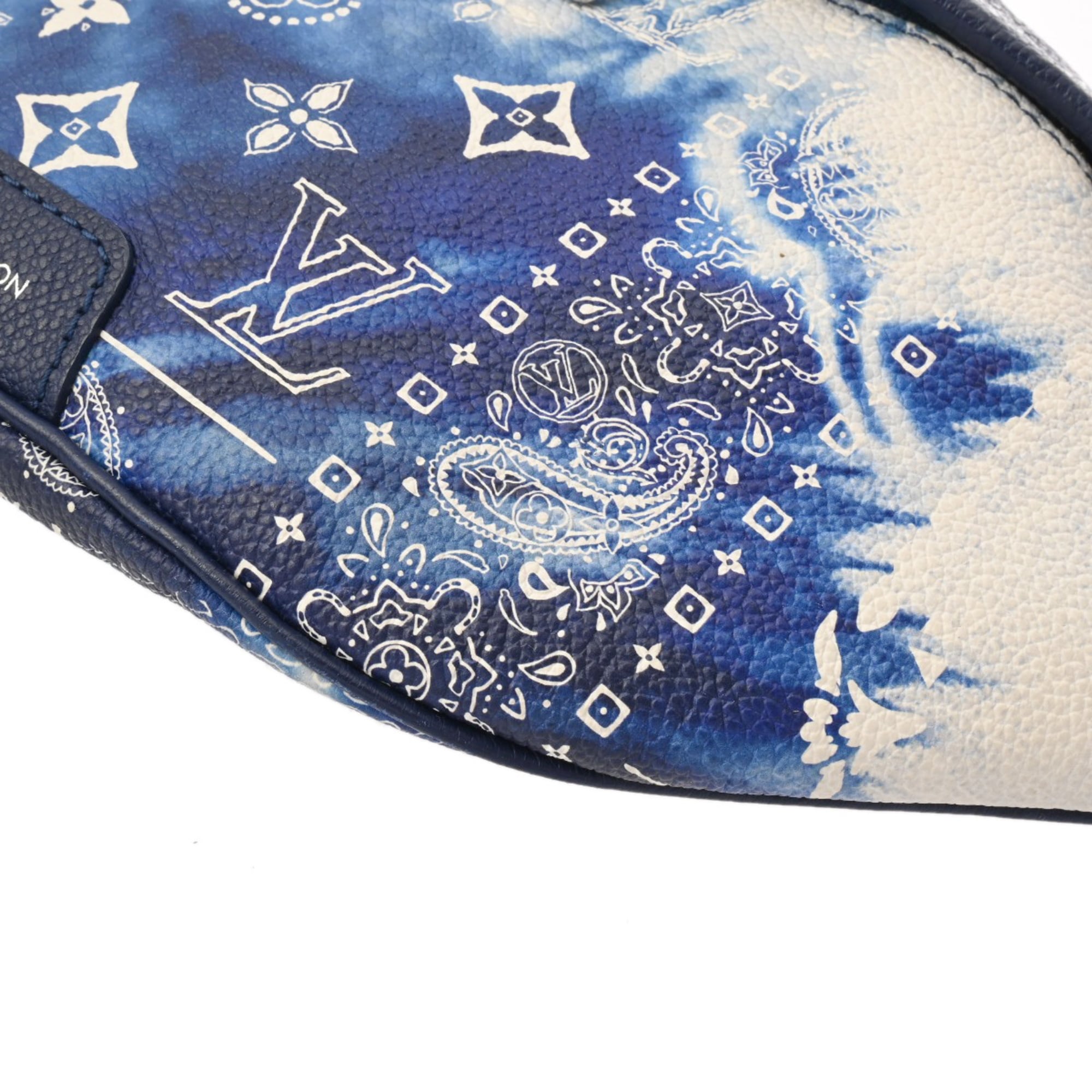 Louis Vuitton Blue Leather Sling Bag