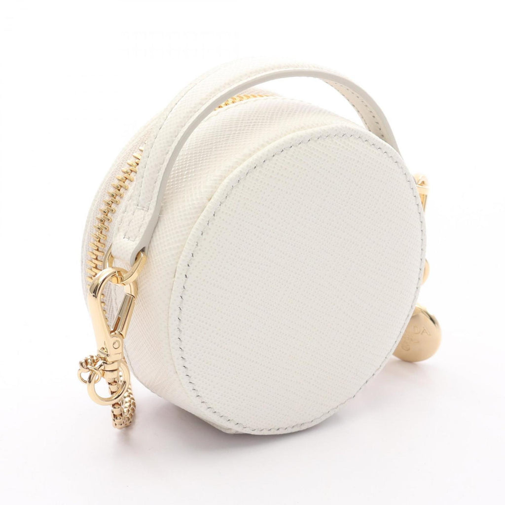 Prada Saffiano White Saffiano Triangle Pouch Shoulder Bag