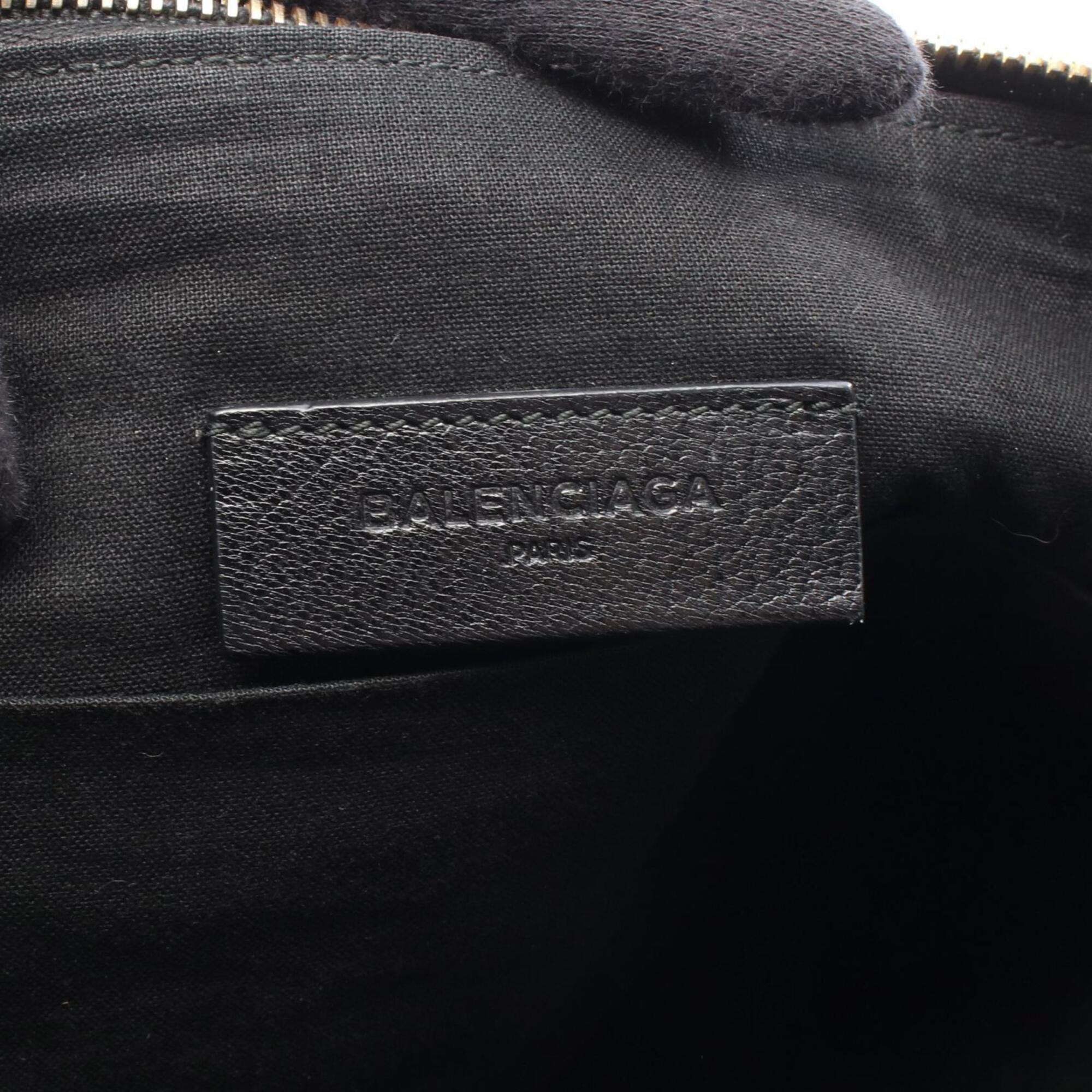 Balenciaga Black Leather Clutch Bag Hand