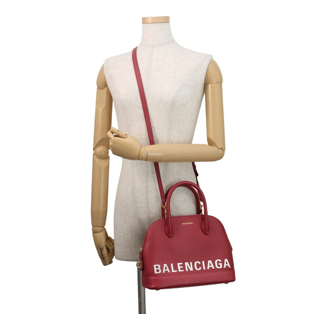 Balenciaga Red Color Leather Handbag Shoulder
