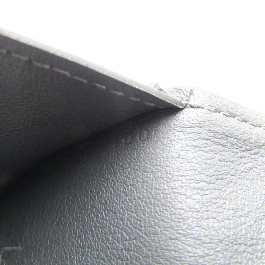 Louis Vuitton Taurillon Lv Charcoal Leather Long Wallet