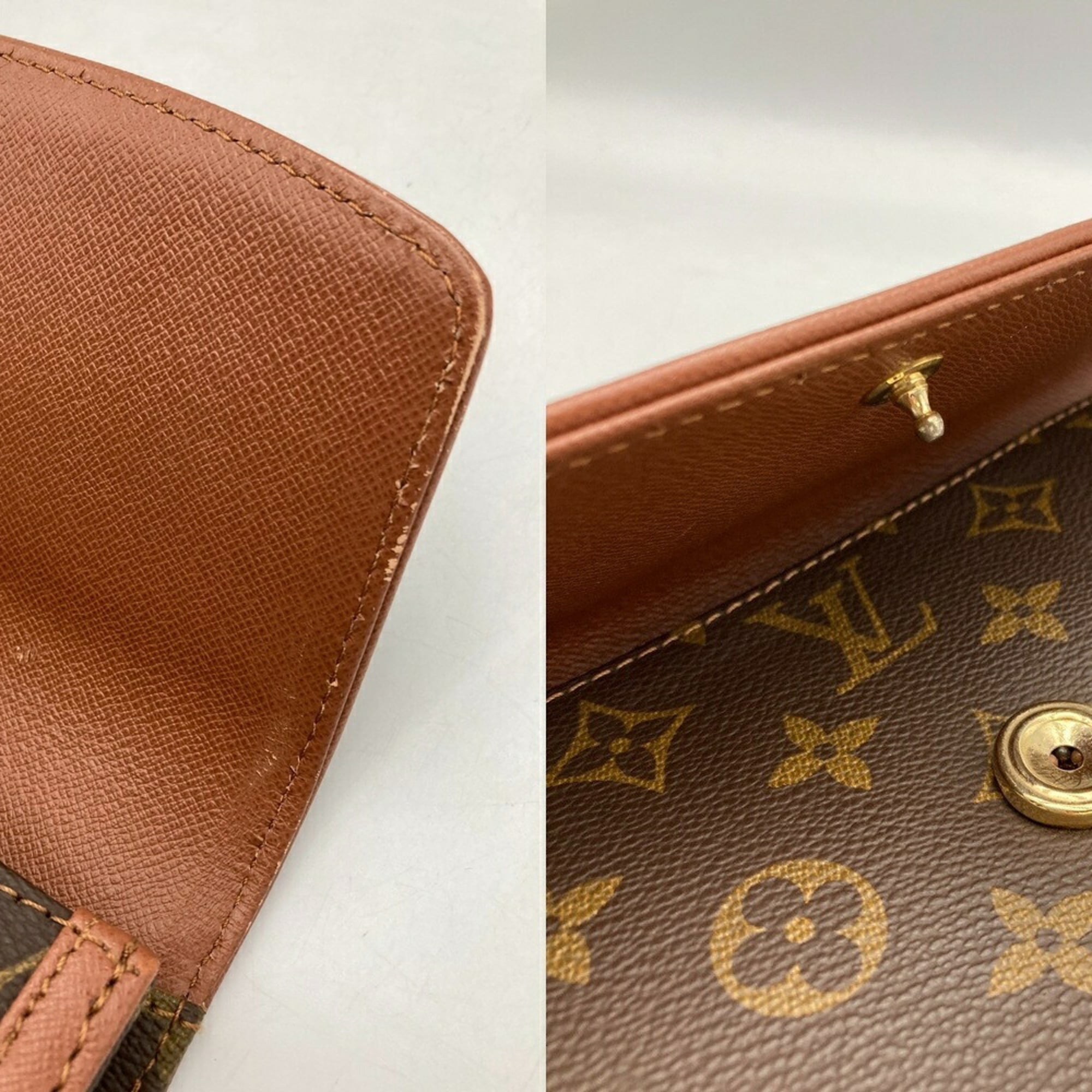 Louis Vuitton Brown Pvc Leather Clutch Bag Pochette