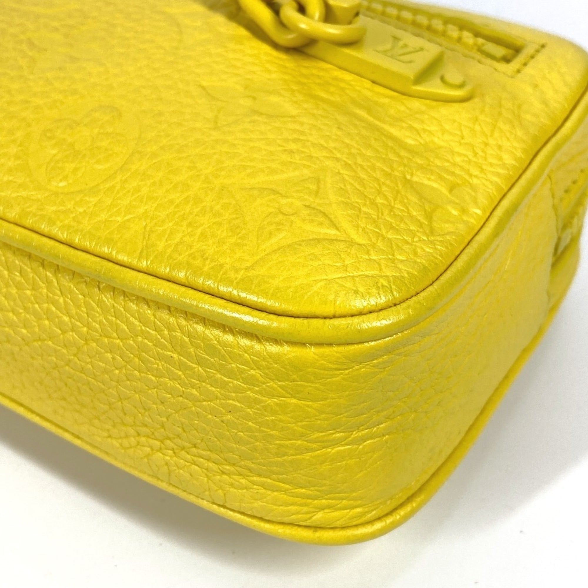 Louis Vuitton Yellow Leather Clutch Bag