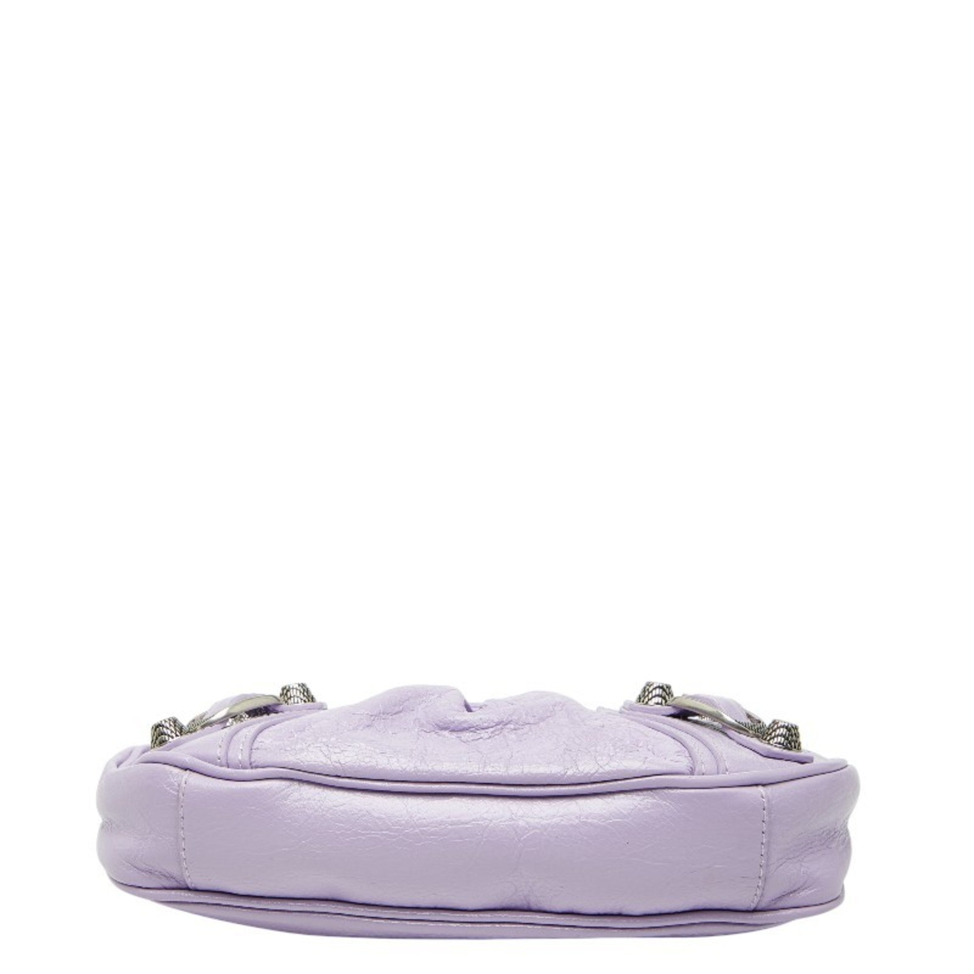 Balenciaga Purple Leather Handbag Shoulder