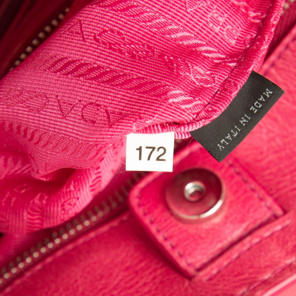 Prada Pink Leather Handbag Shoulder Bag