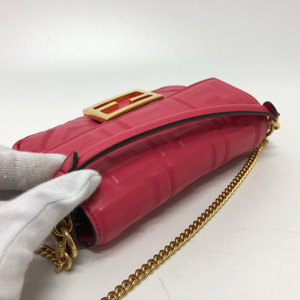 Fendi Pink Leather Shoulder Bag