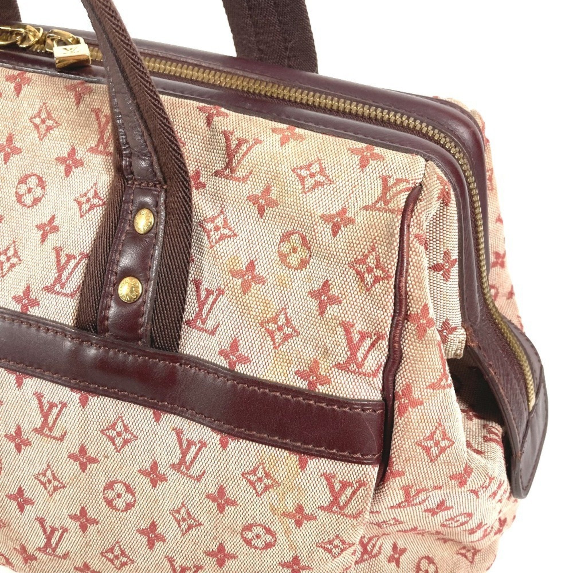 Louis Vuitton Cerise Monogram Red Color Monogram Mini Boston Bag Handbag