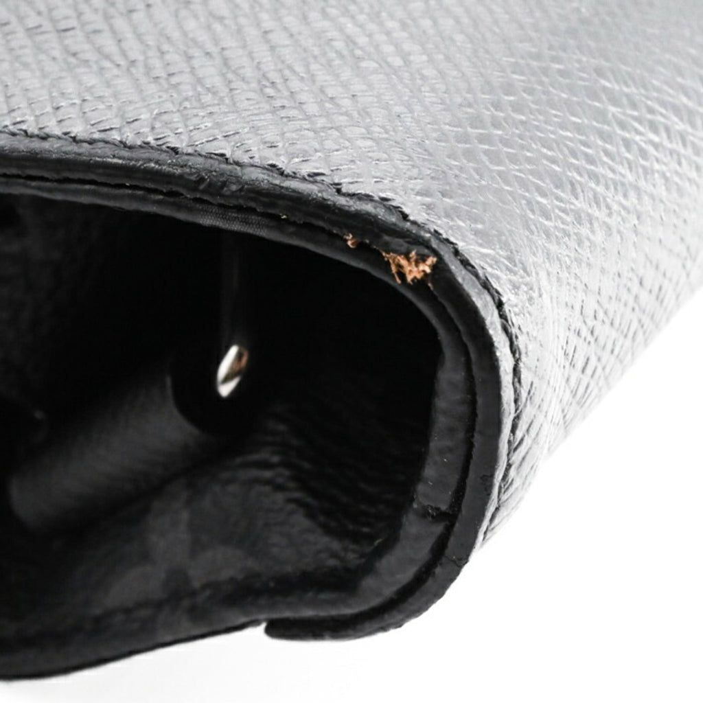 Louis Vuitton Black Noir Taigarama Handbag Shoulder Bag Tote Bag