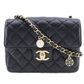 Chanel Black Leather Shoulder Bag