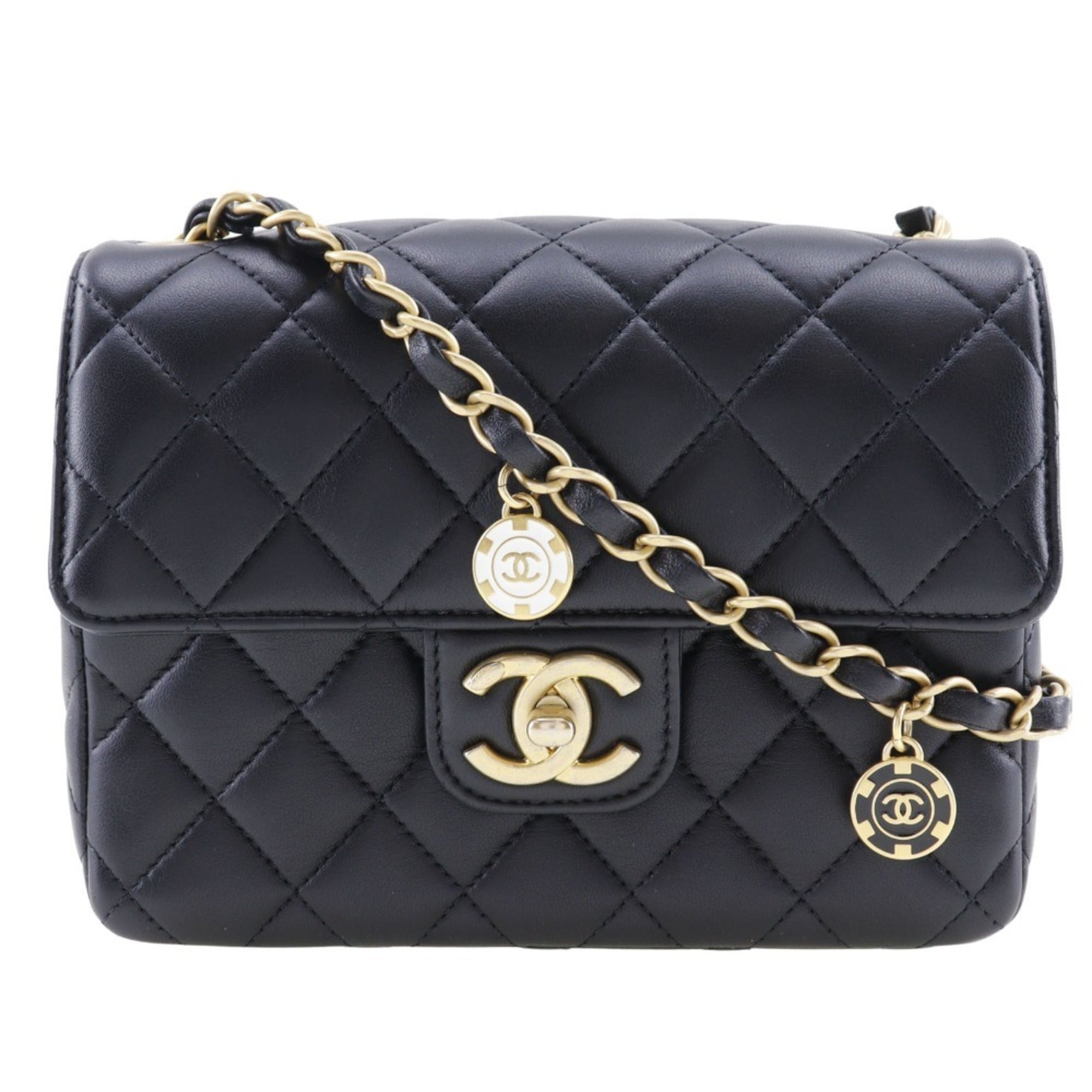 Chanel Black Leather Shoulder Bag