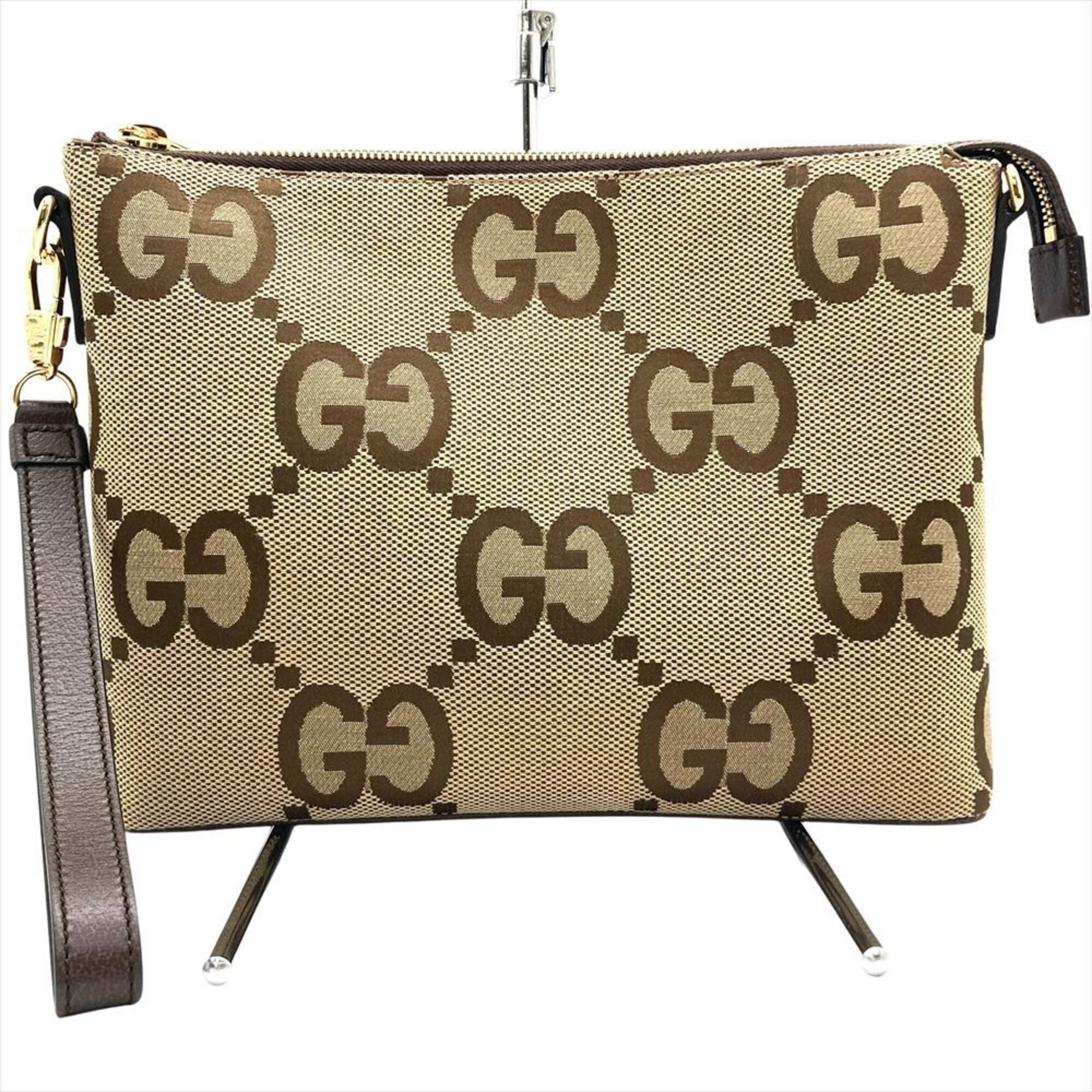 Gucci Beige Gg Canvas Canvas Shoulder Bag (Pre-Owned)