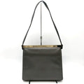 Gucci Gray Leather Shoulder Bag (Pre-Owned)