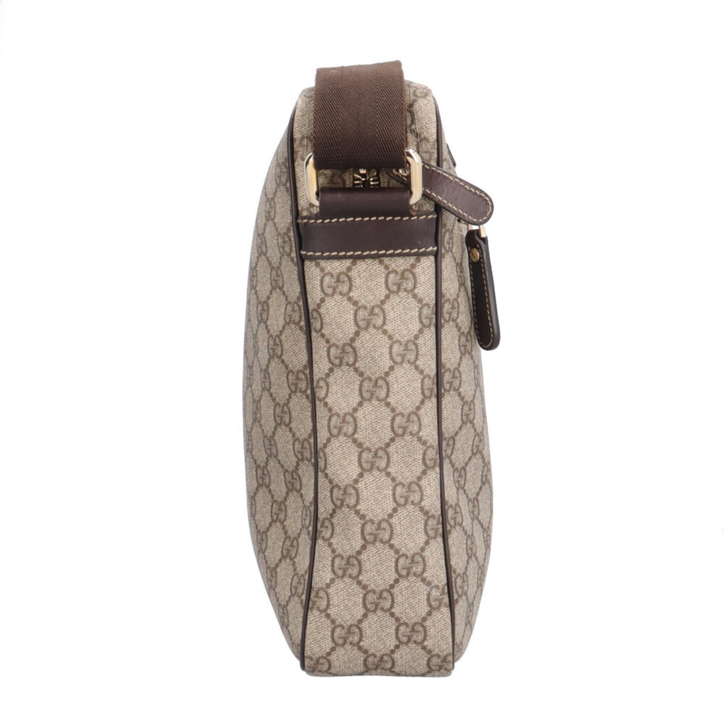 Gucci Beige Brown Gg Supreme Canvas Messenger Bag Shoulder Bag (Pre-Owned)
