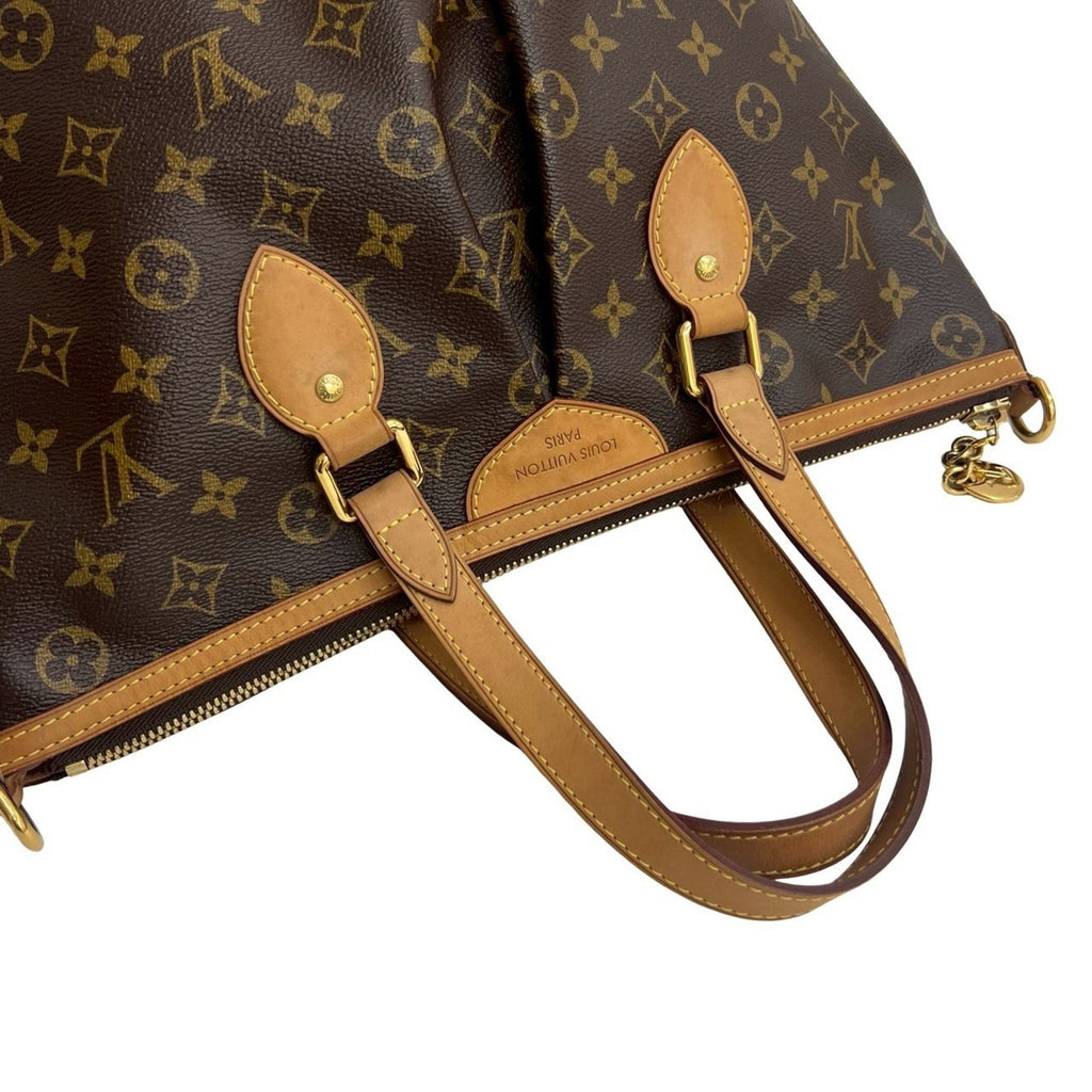 Louis Vuitton Brown Leather Pvc Handbag Shoulder Bag Tote Bag