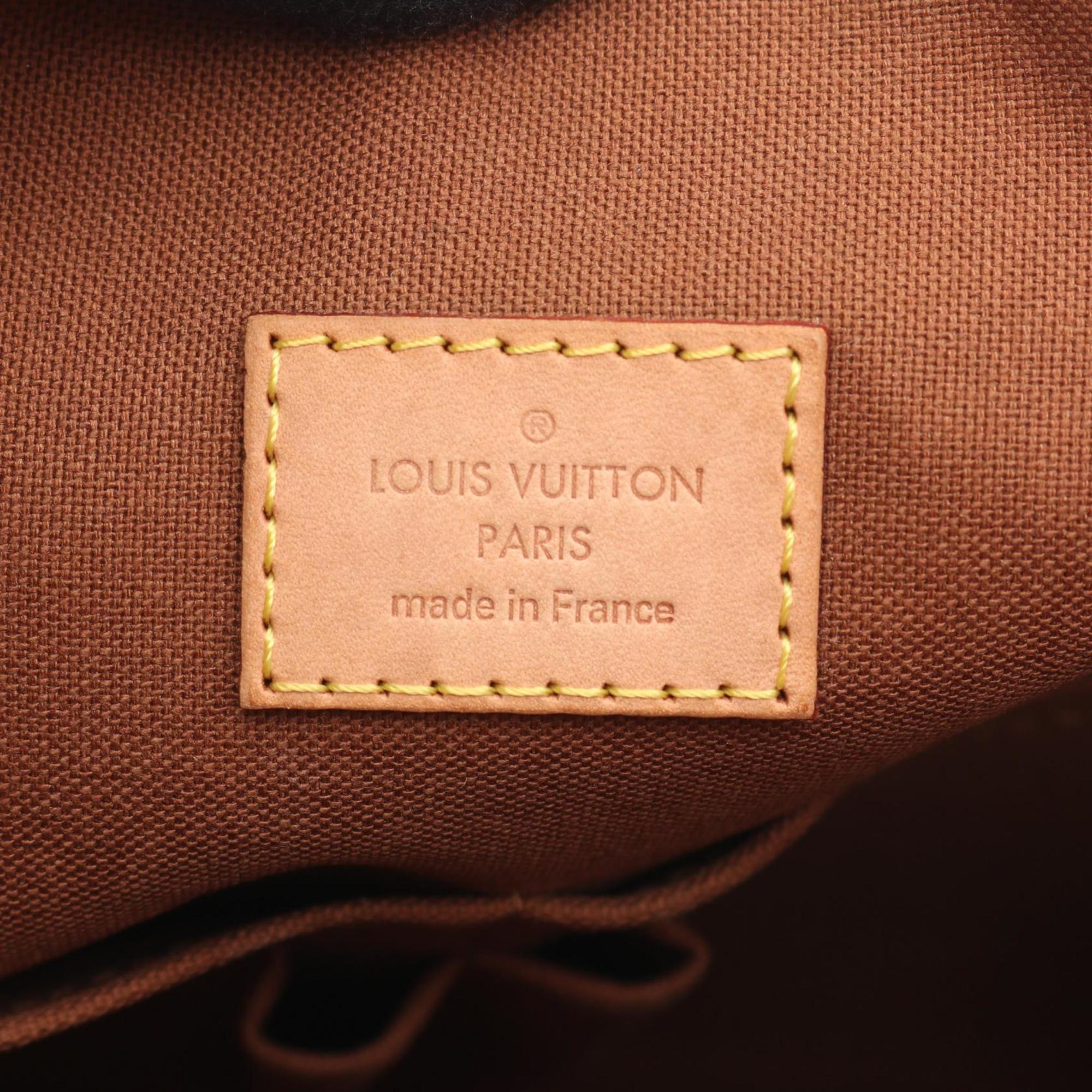 Louis Vuitton Monogram Brown Coated Canvas Leather Shoulder Bag