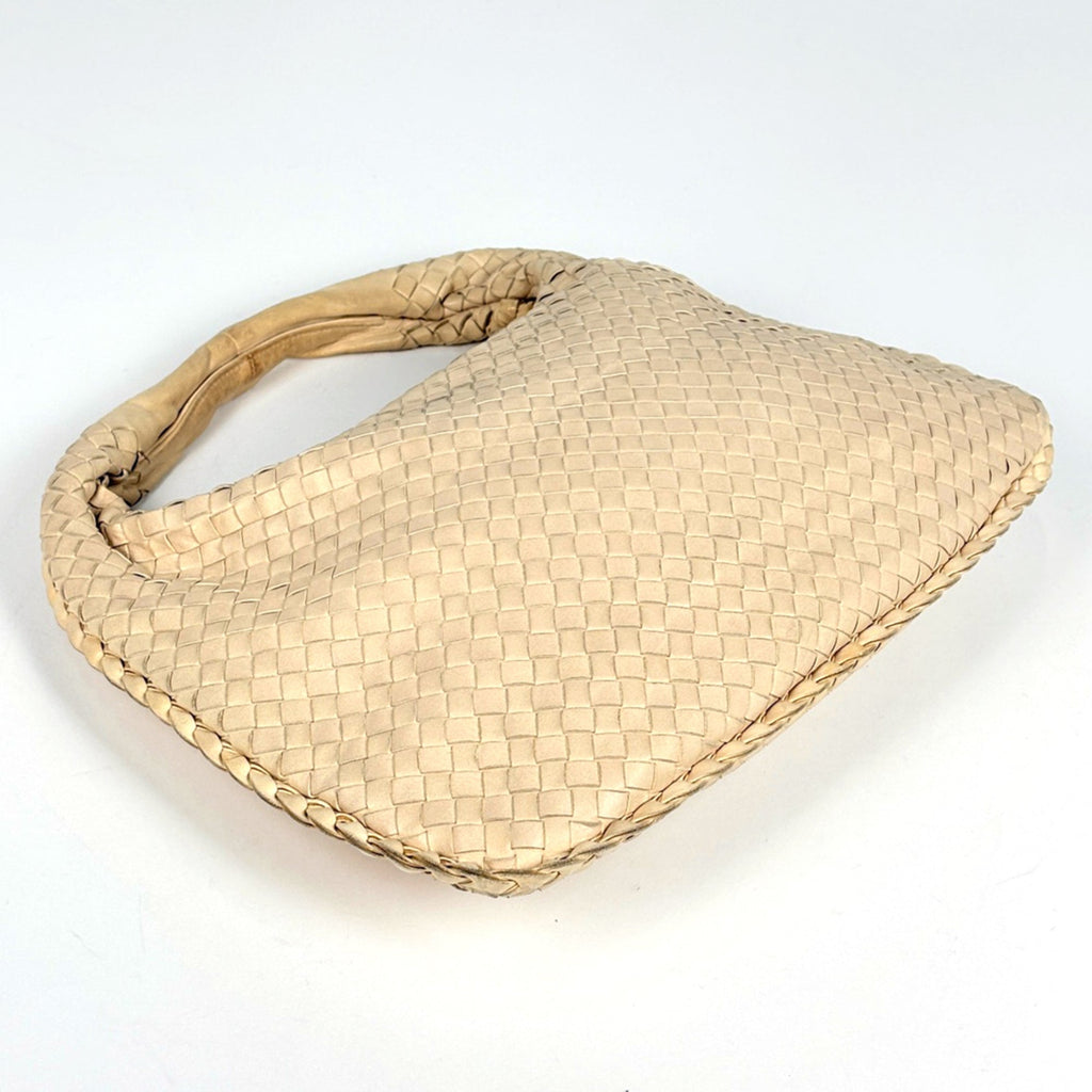 Bottega Veneta Intrecciato Light Beige Leather Handbag Shoulder Bag
