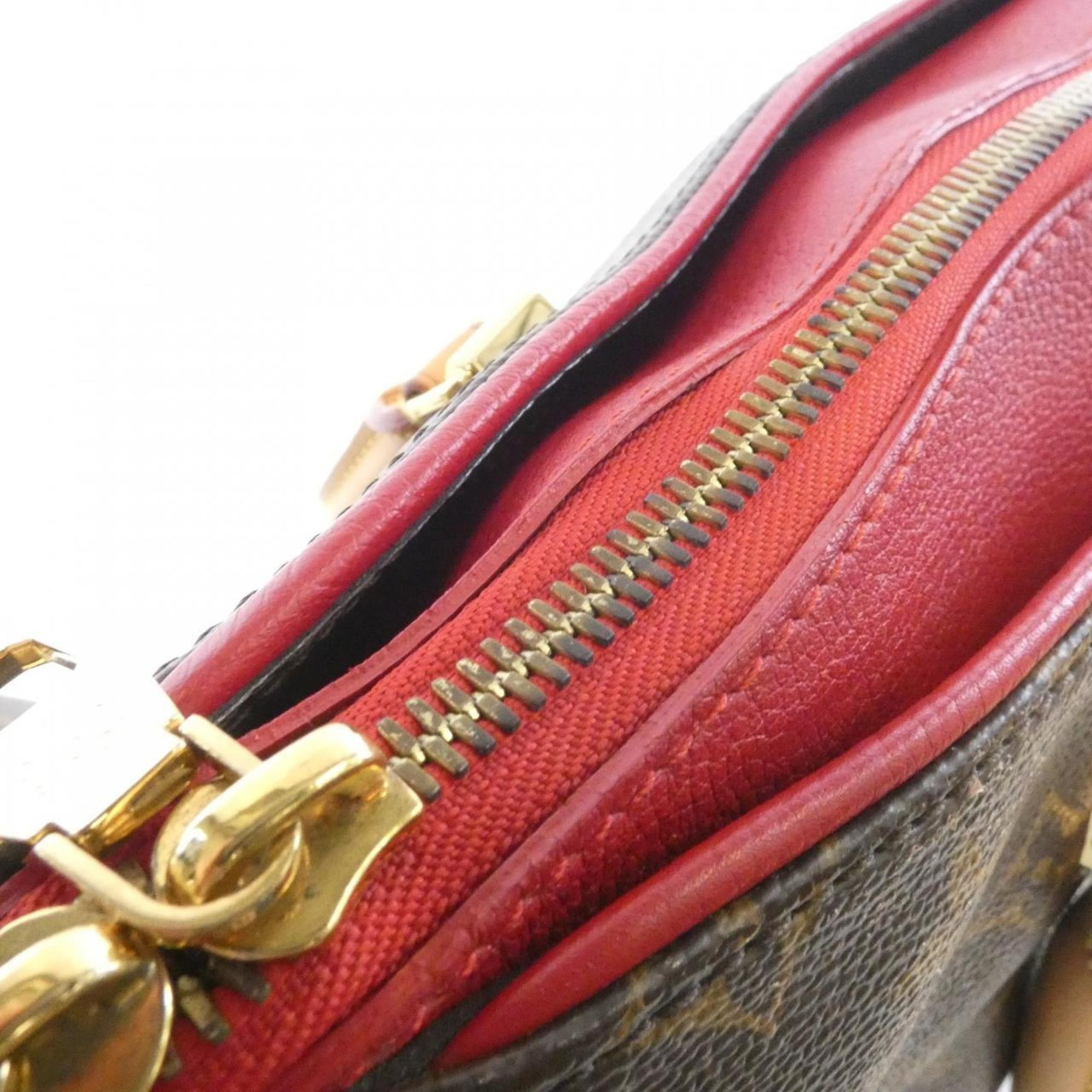 Louis Vuitton Cerise Marron Coated Canvas Handbag