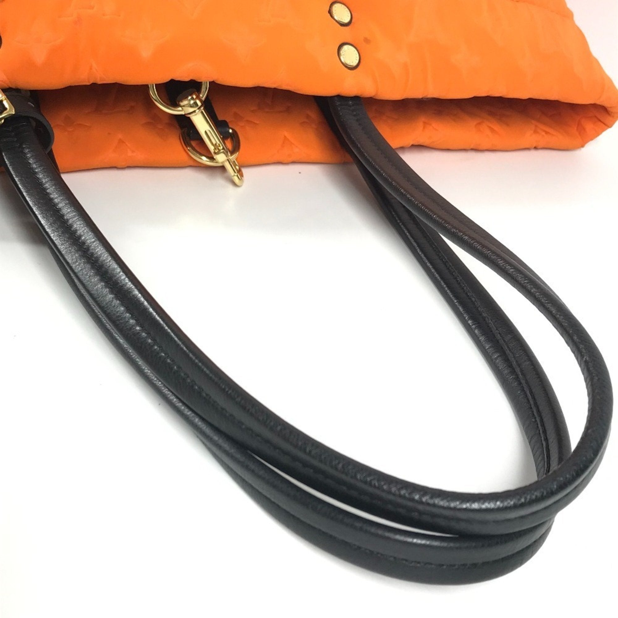 Louis Vuitton Orange Microfiber Shoulder Bag Tote Bag