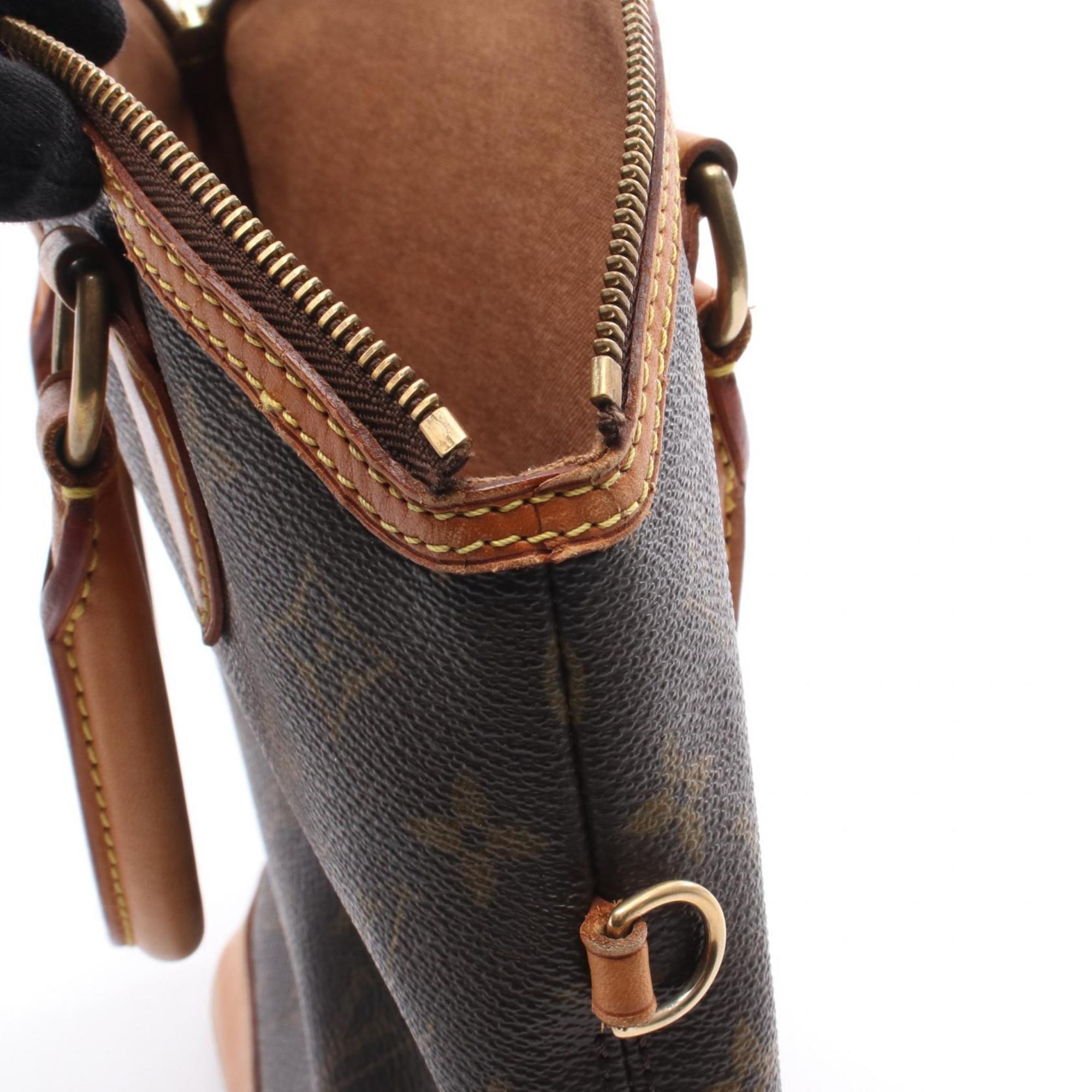 Louis Vuitton Brown Monogram Coated Canvas Leather Handbag