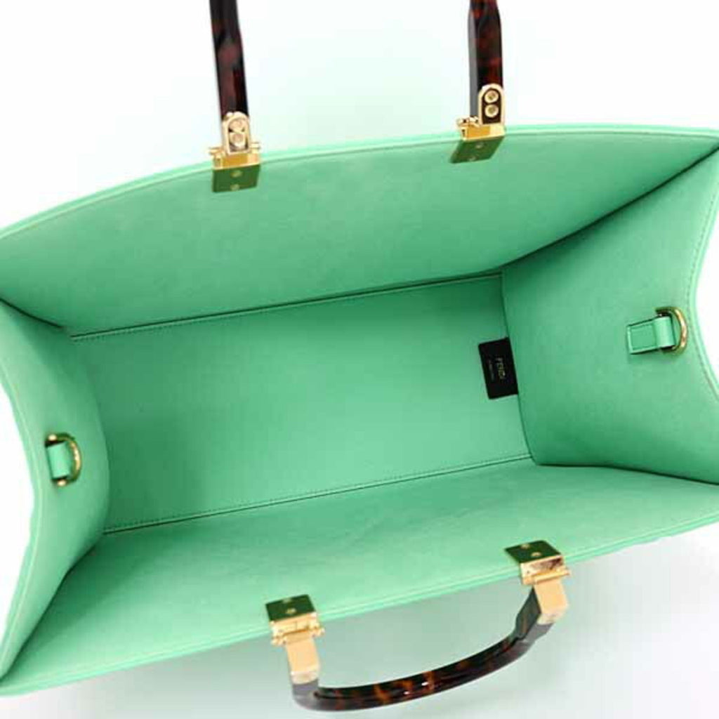 Fendi Black Leather Shoulder Bag Tote Bag