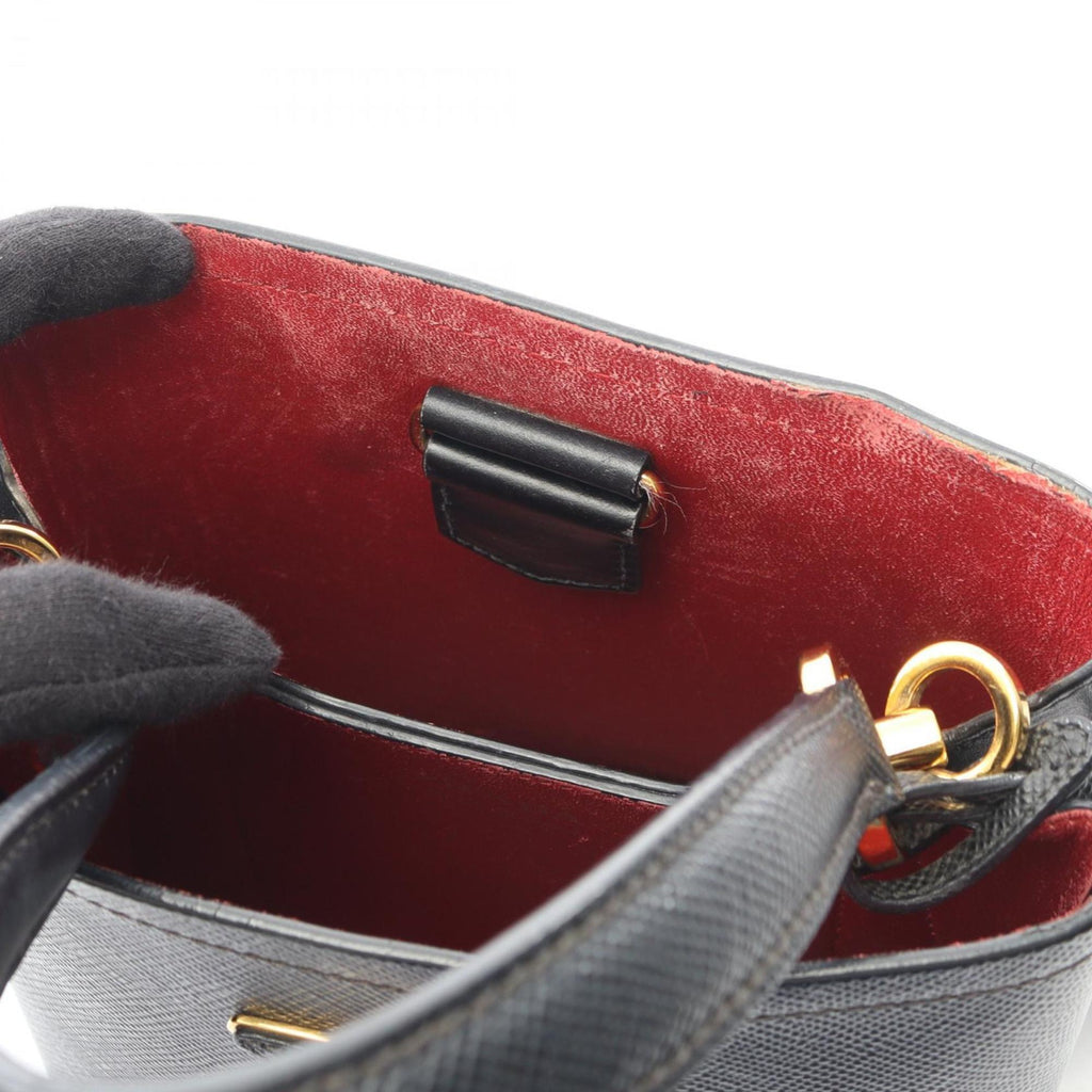 Prada Saffiano Black Leather Handbag