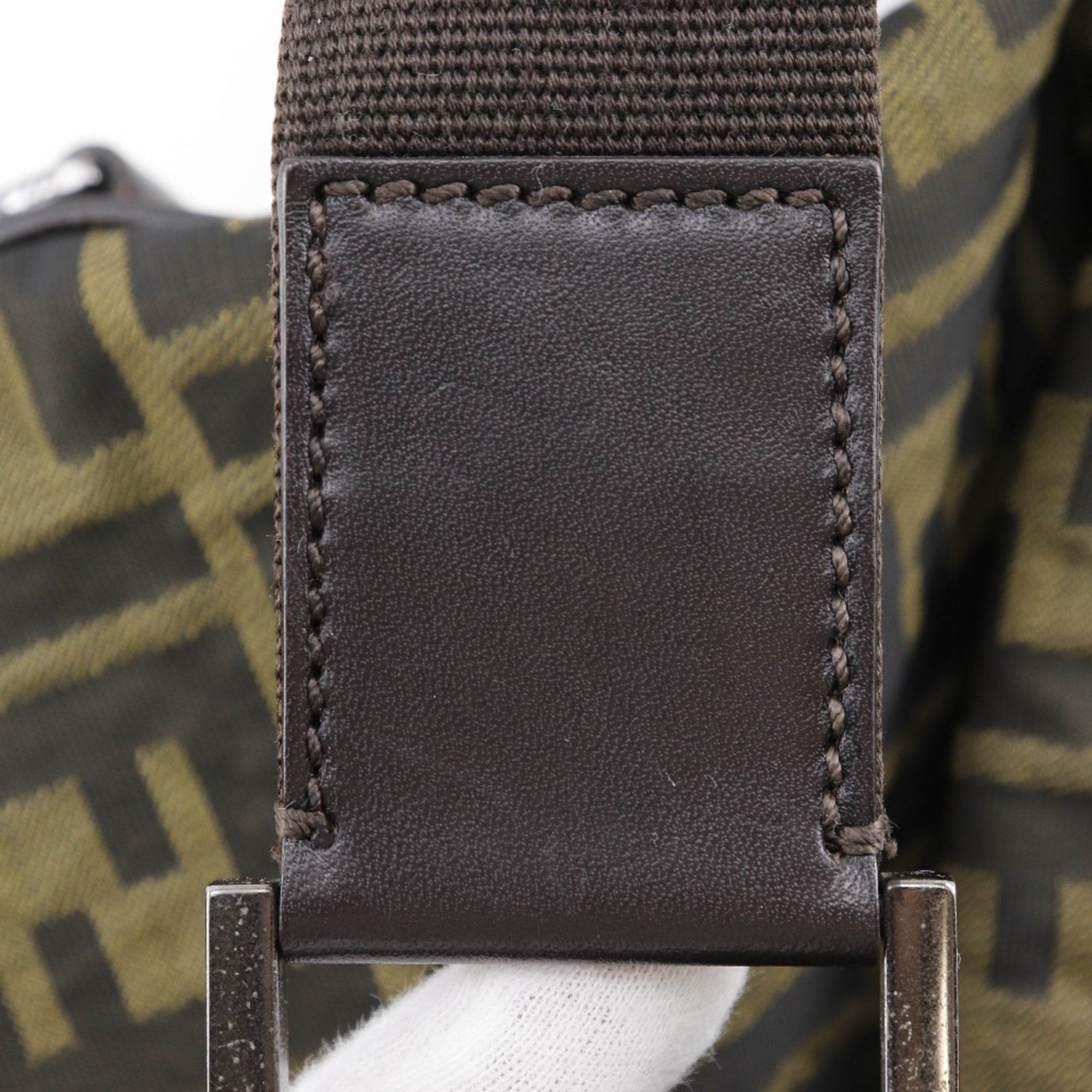 Fendi Brown Nylon Shoulder Bag
