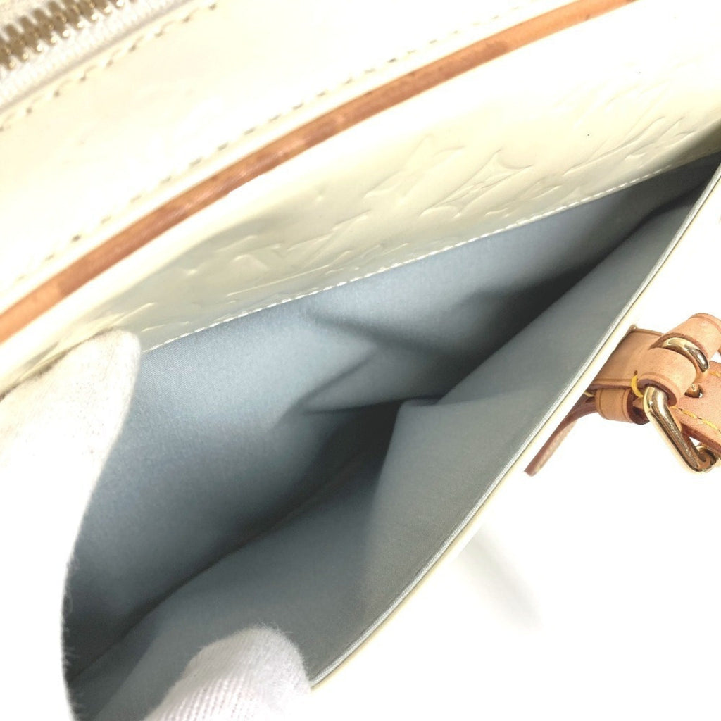 Louis Vuitton Pearl White Monogram Vernis Handbag Shoulder Bag Tote Bag