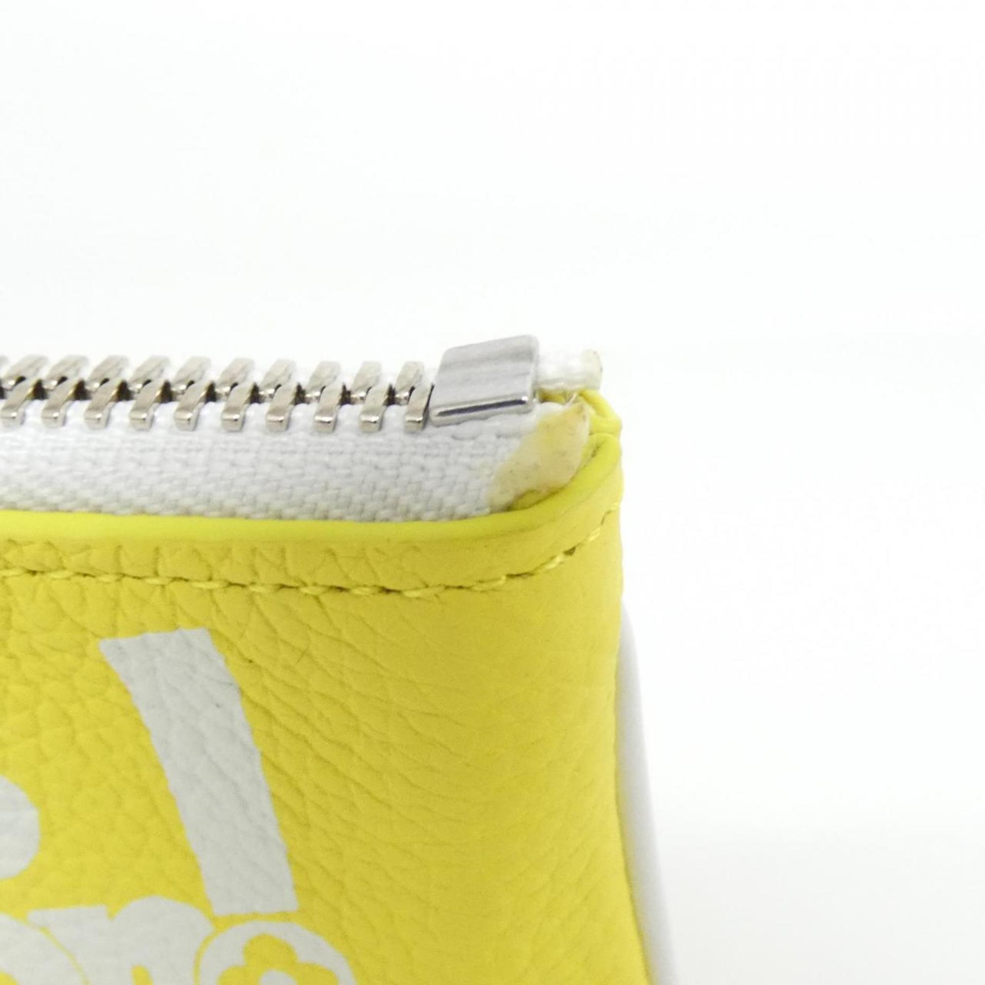 Louis Vuitton Yellow Leather Coin Purse/Coin Case