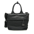 Prada Convertible Double Tote Nappa Leather And Tessuto Black Nylon Handbag