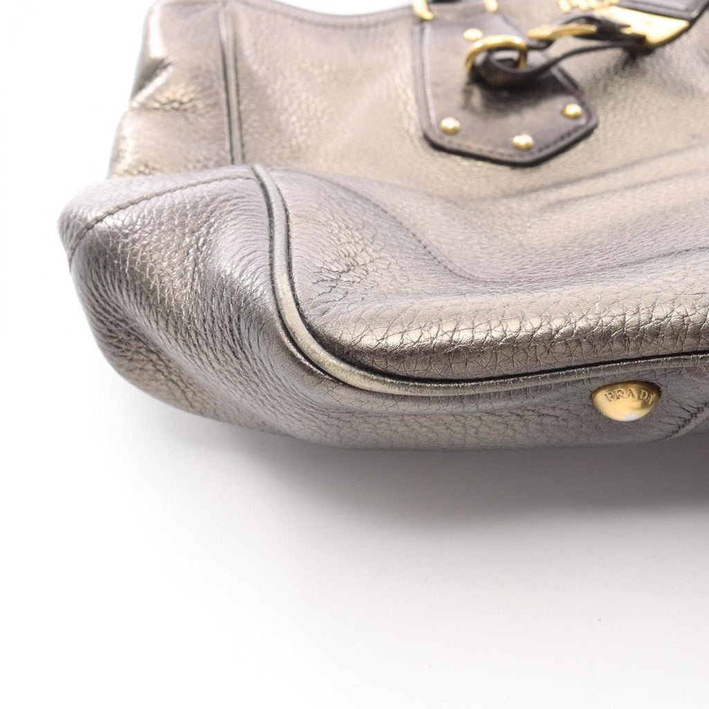 Prada Khaki Leather Handbag