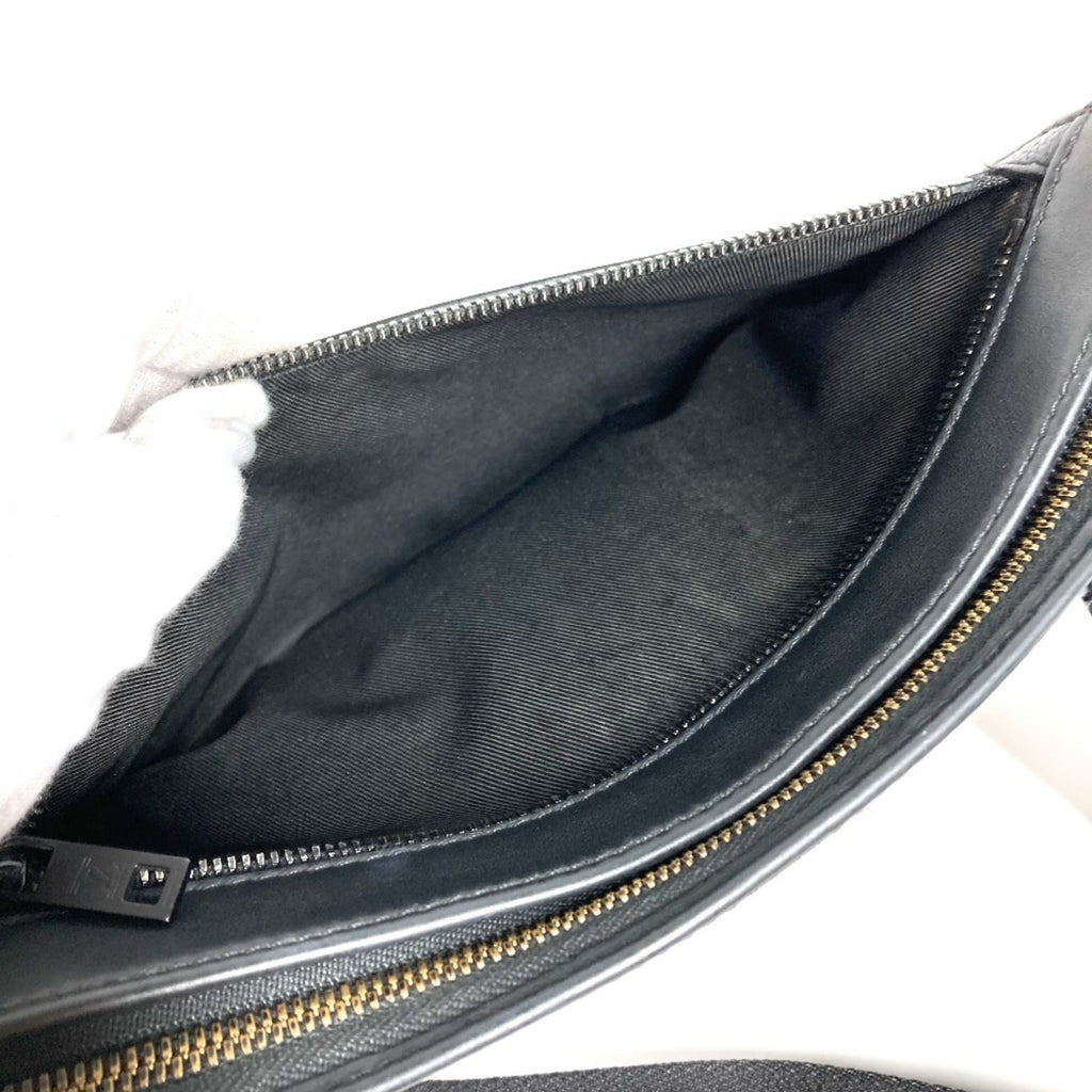 Louis Vuitton Black Leather Clutch Bag Pochette Shoulder Bag