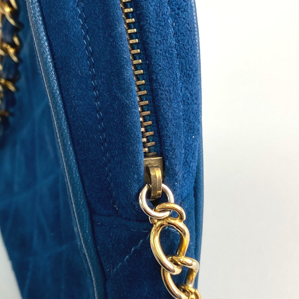 Chanel Blue Leather Handbag