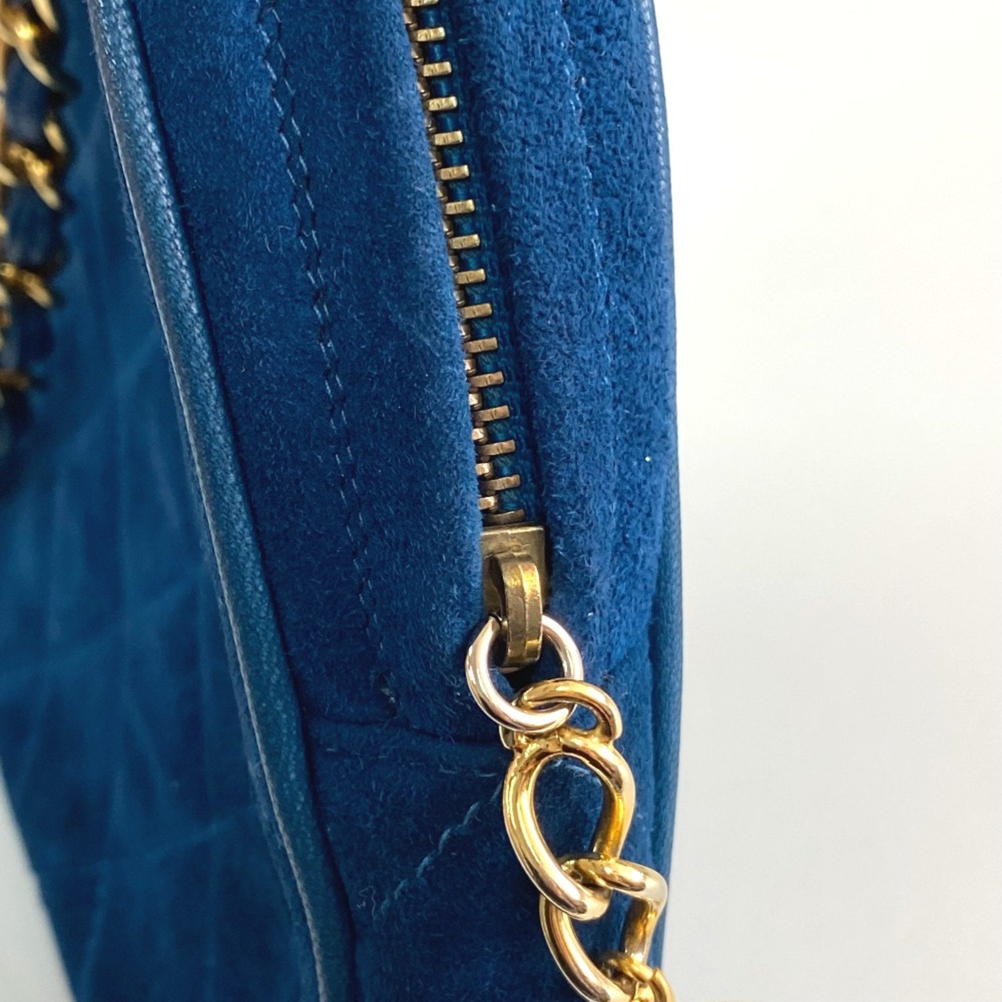 Chanel Blue Leather Handbag