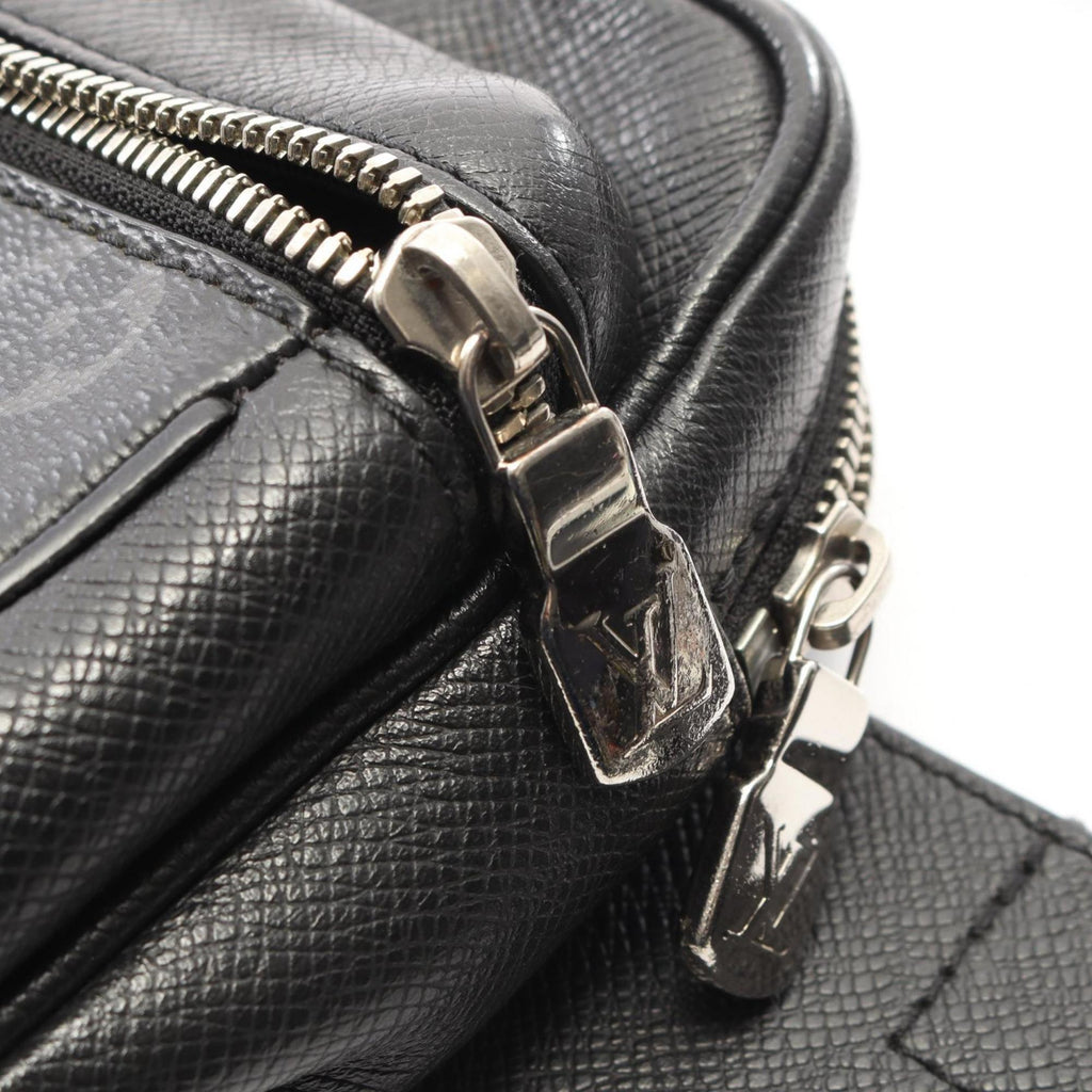 Louis Vuitton Black Coated Canvas Leather Fanny Pack Sling Bag