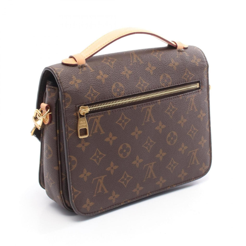 Louis Vuitton Brown Monogram Coated Canvas Leather Handbag Pochette