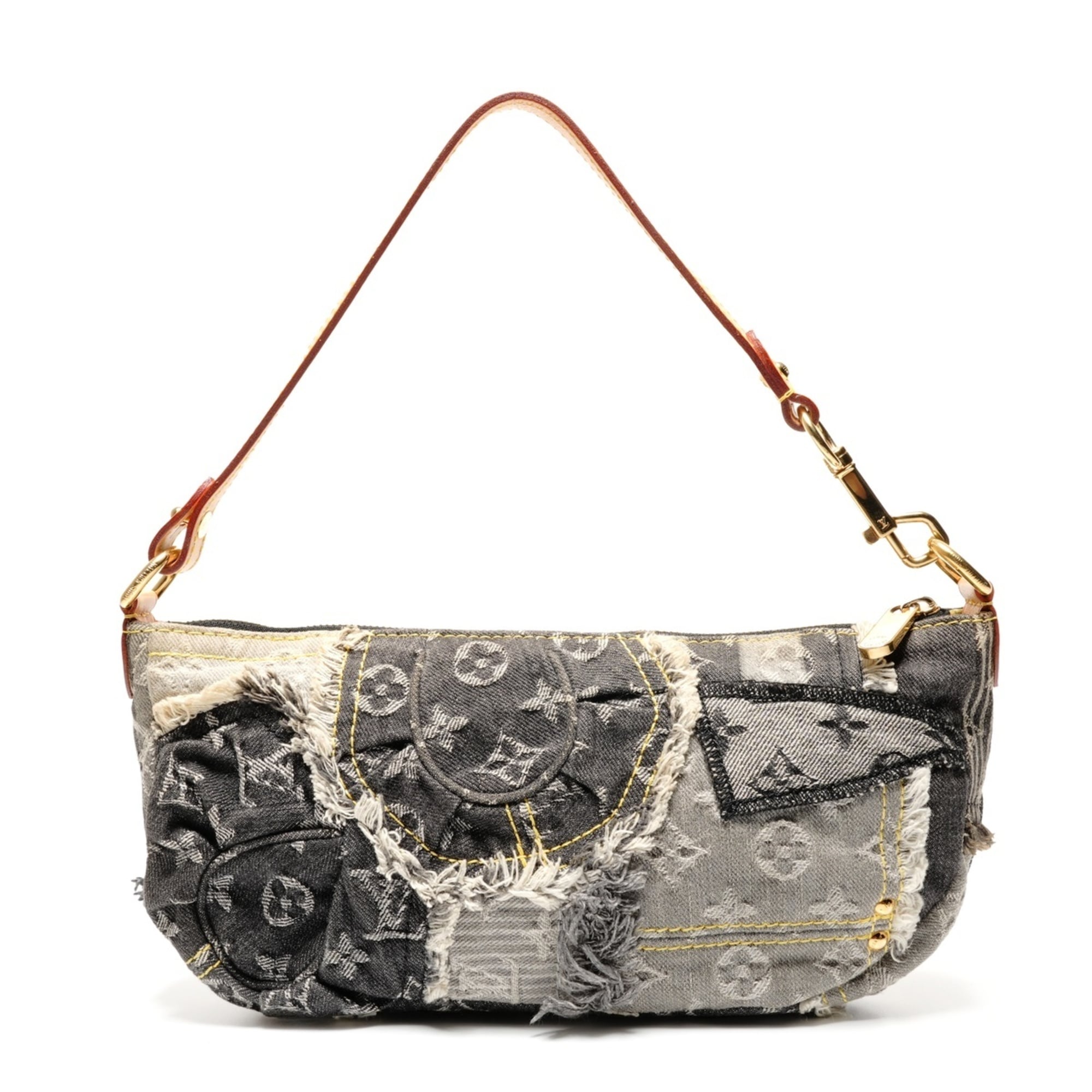 Louis Vuitton Gray Monogram Denim Shoulder Bag