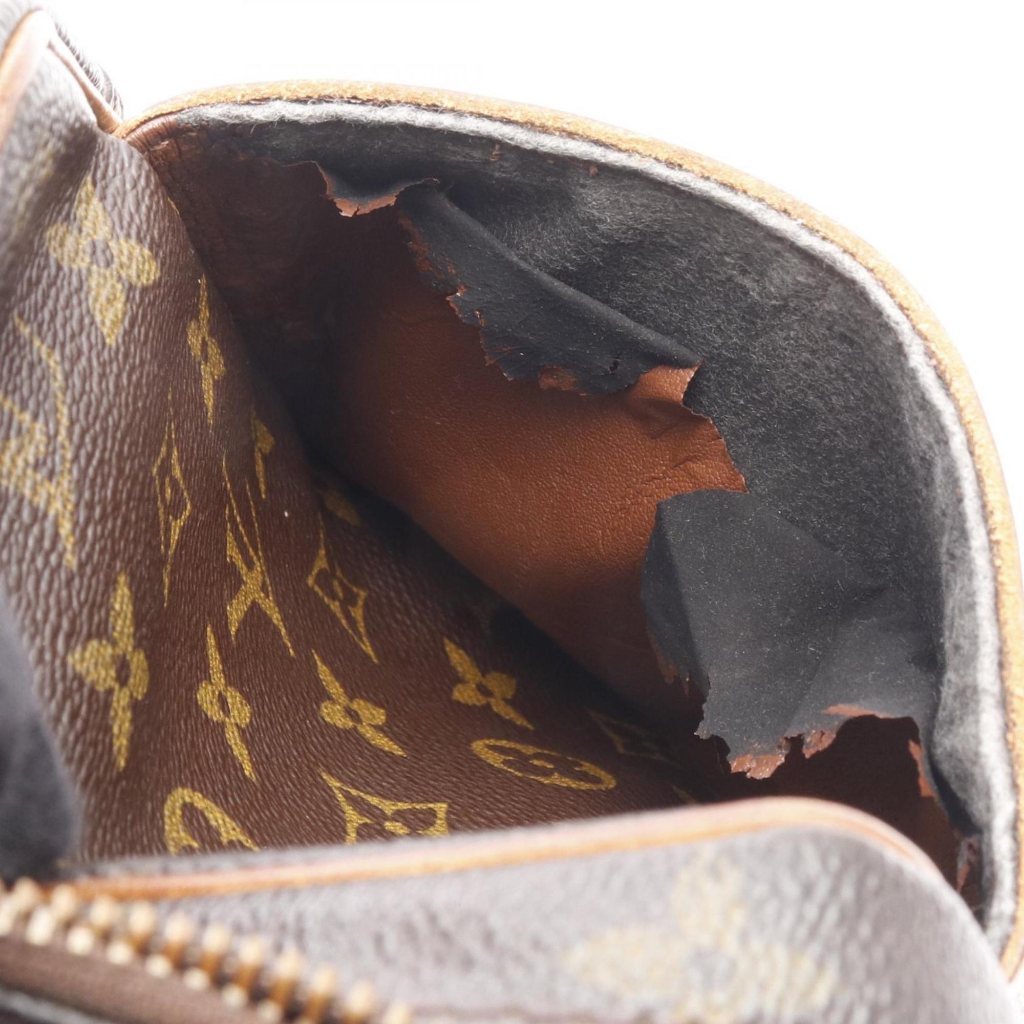 Louis Vuitton Brown Pvc Coated Canvas Leather Shoulder Bag