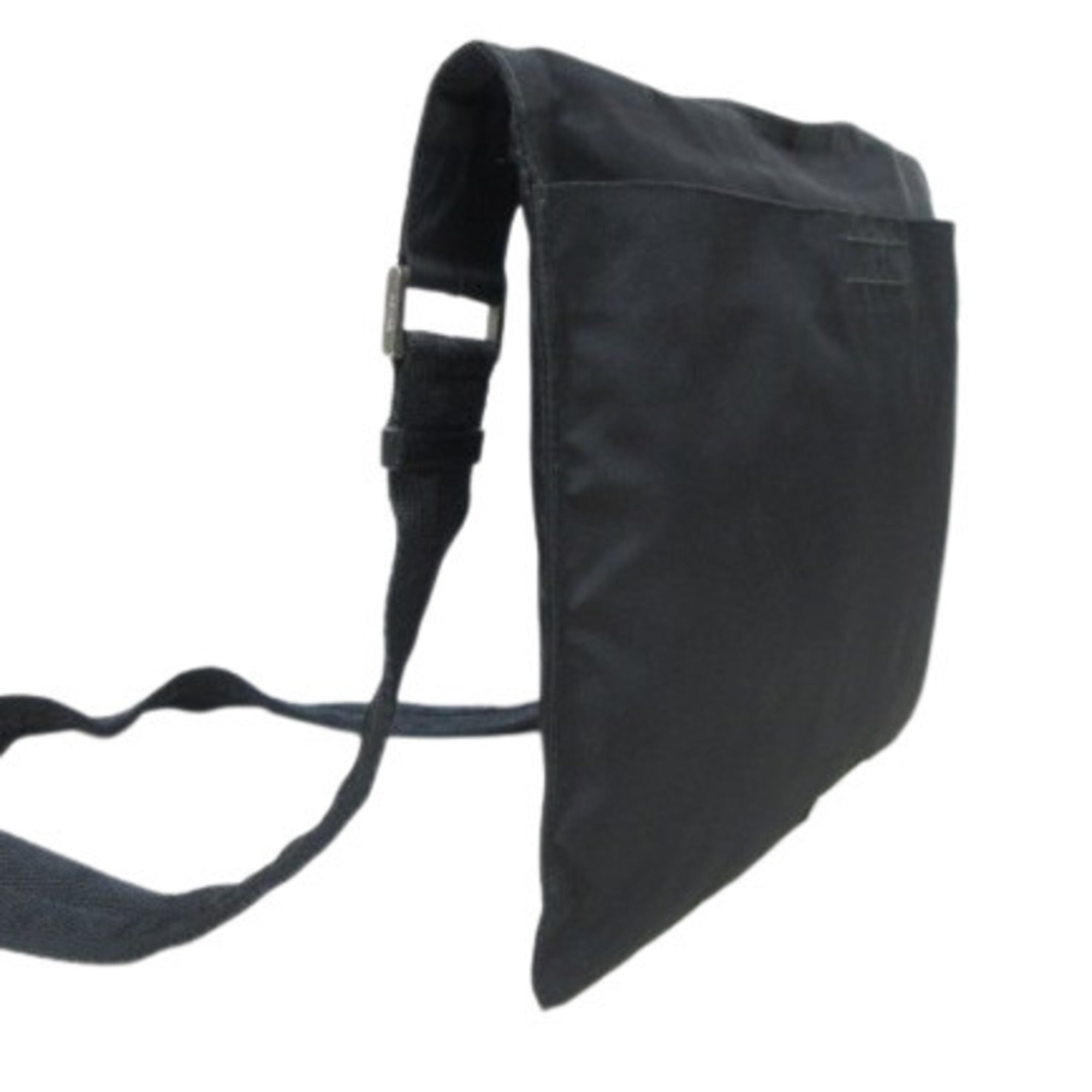 Prada Black Nylon Leather Shoulder Bag