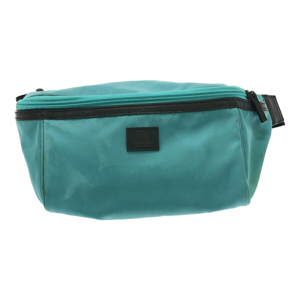 Burberry Black Label Turquoise Nylon Leather Shoulder Bag