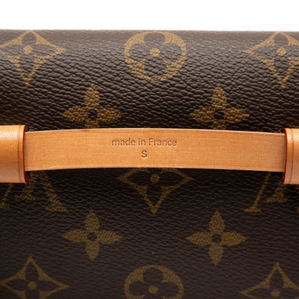 Louis Vuitton Brown Pvc Leather Pochette Sling Bag