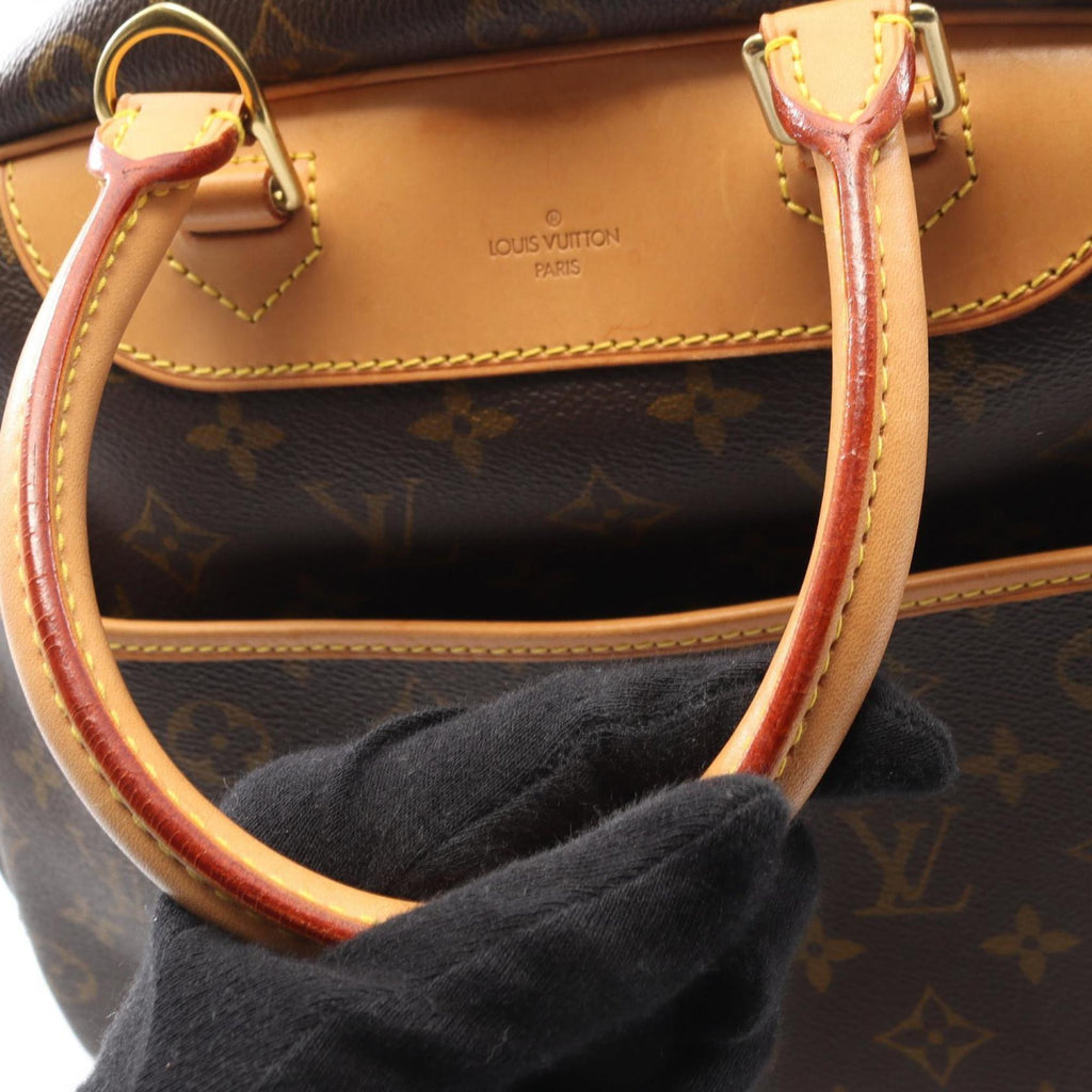 Louis Vuitton Monogram Brown Coated Canvas Leather Handbag