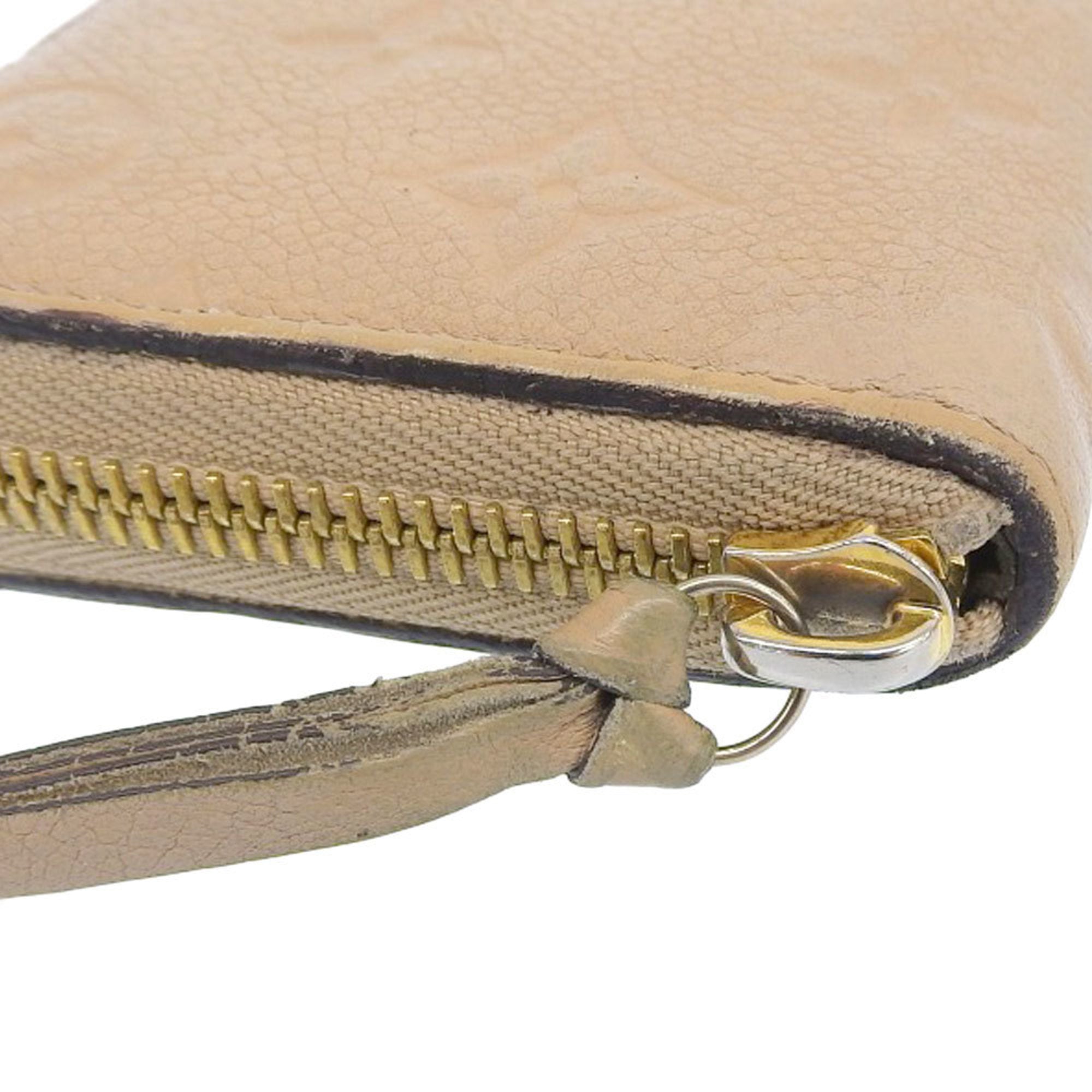Louis Vuitton Monogram Empreinte Beige Dune Leather Long Wallet