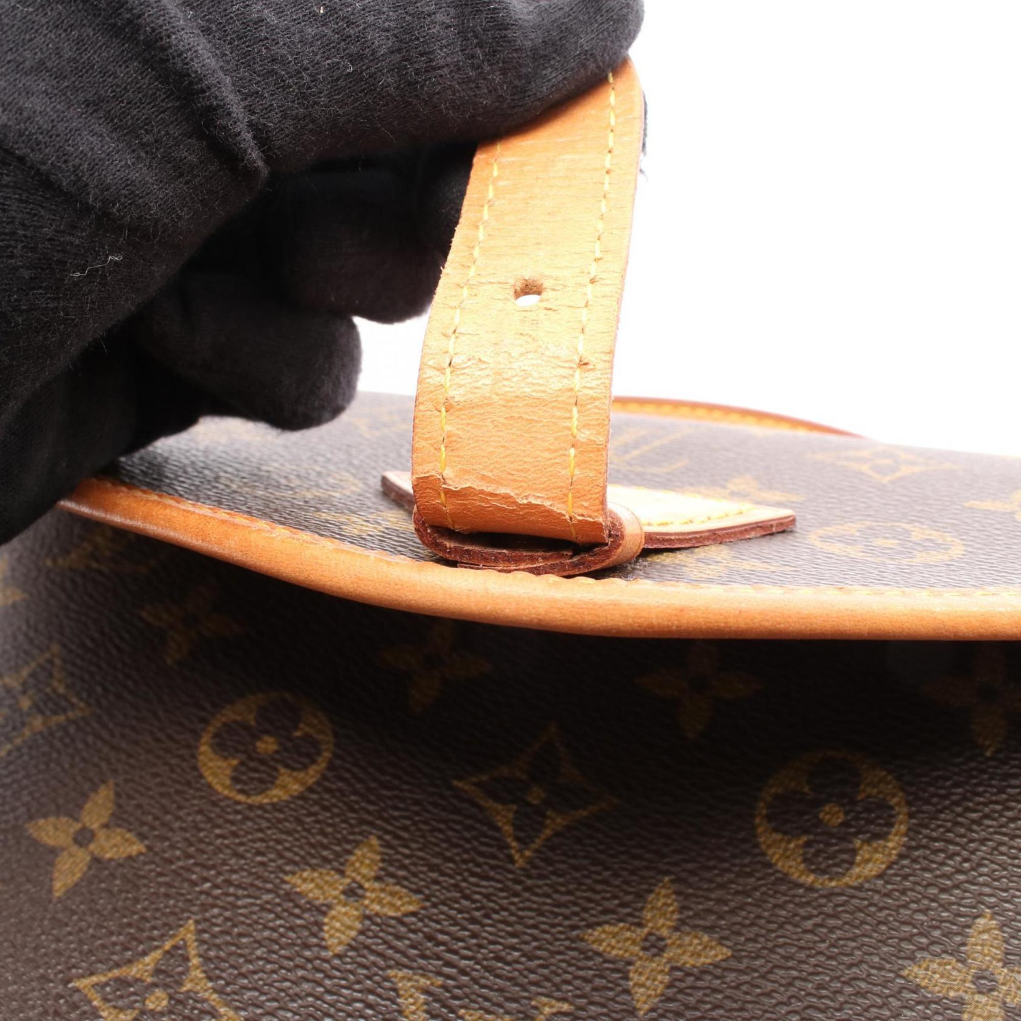 Louis Vuitton Monogram Brown Coated Canvas Leather Handbag