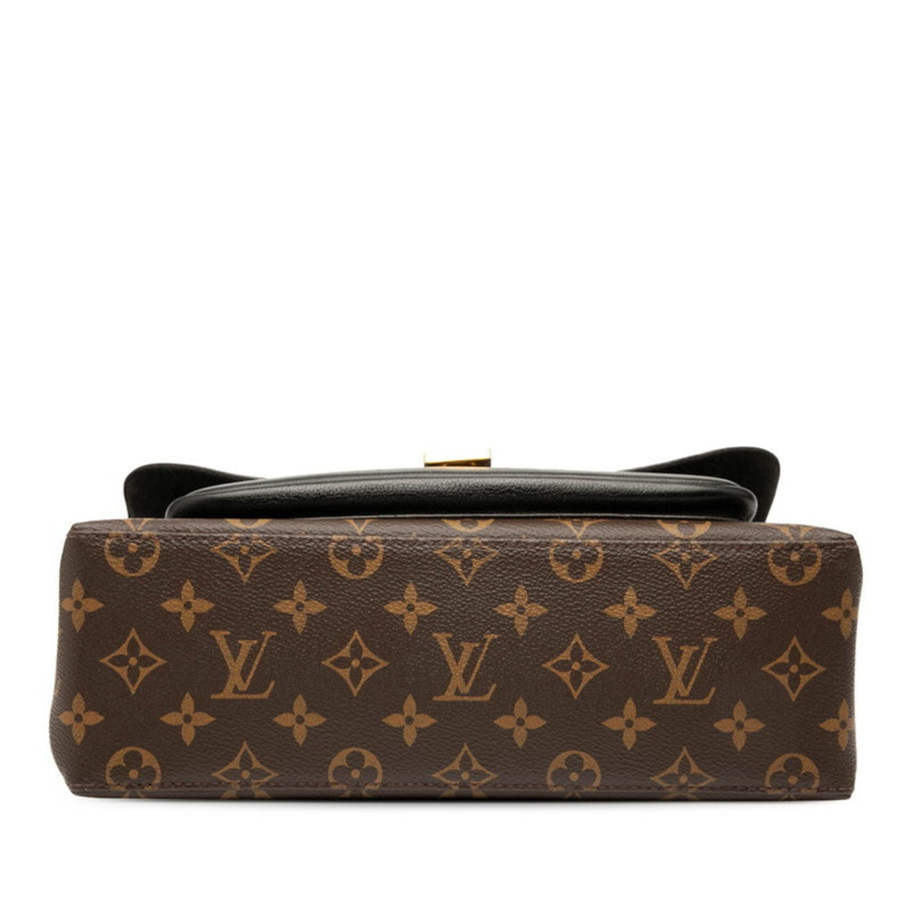 Louis Vuitton Black Brown Pvc Leather Handbag Shoulder Bag