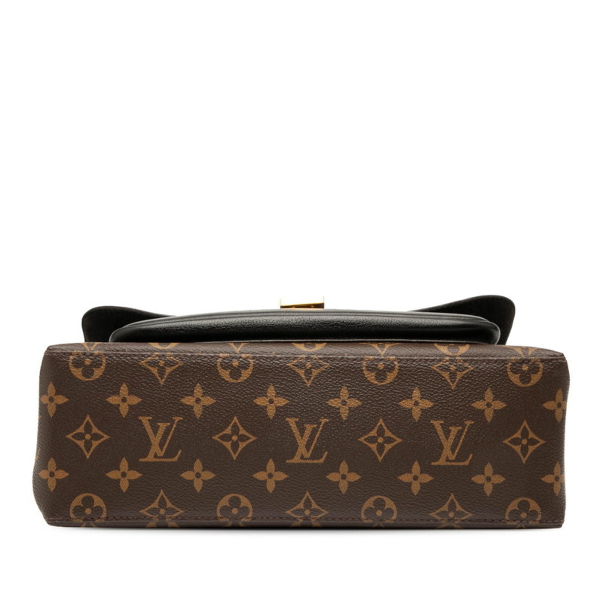 Louis Vuitton Black Brown Pvc Leather Handbag Shoulder Bag