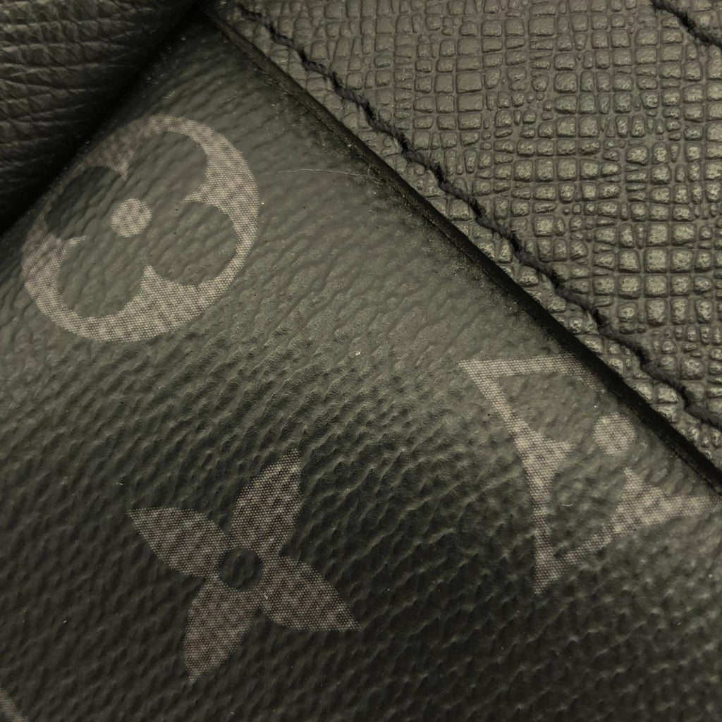 Louis Vuitton Taigarama Black Coated Canvas Leather Backpack
