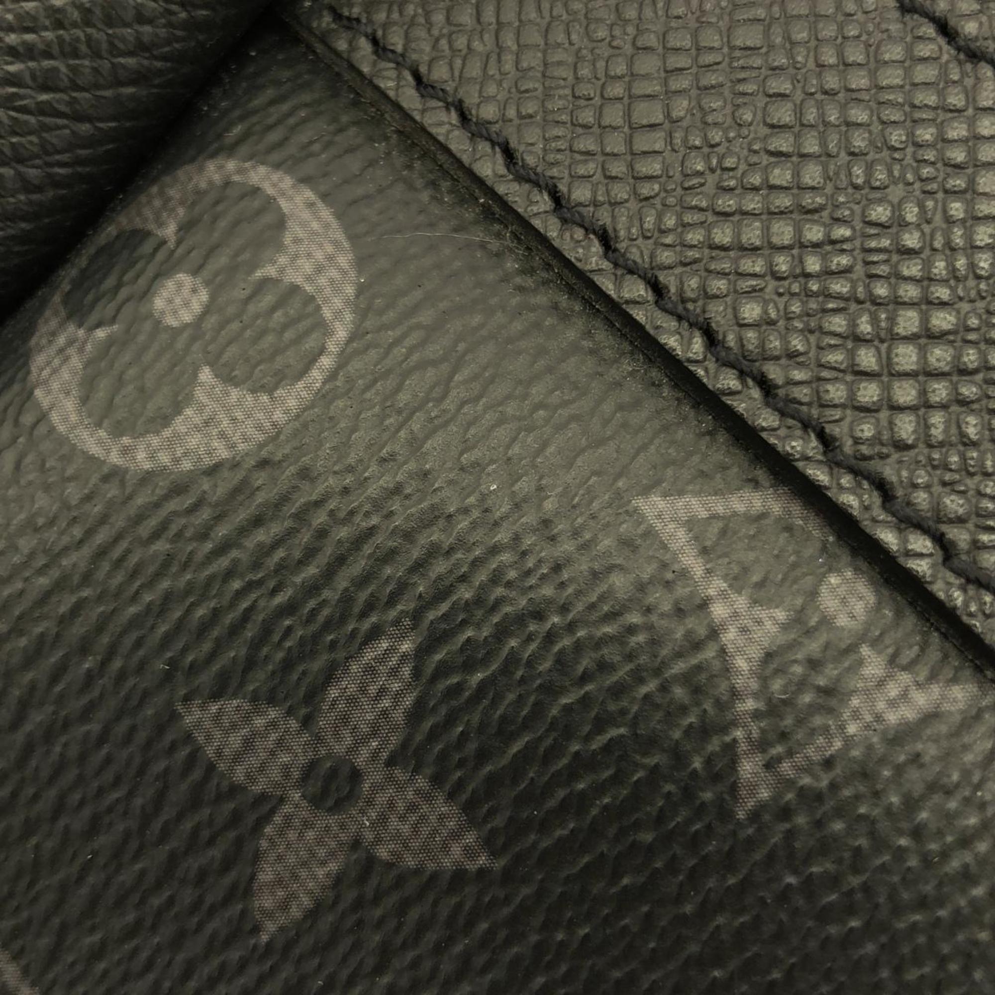 Louis Vuitton Taigarama Black Coated Canvas Leather Backpack