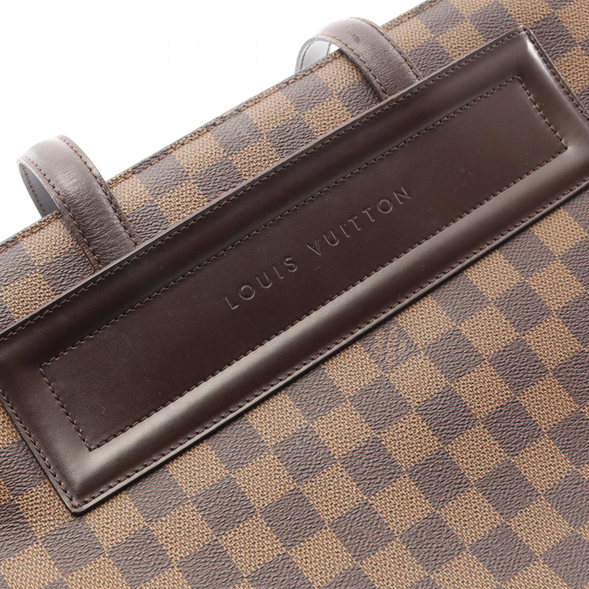 Louis Vuitton Brown Coated Canvas Pvc Leather Damier Canvas Tote Bag